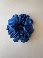 Royal Blue Satin Scrunchie