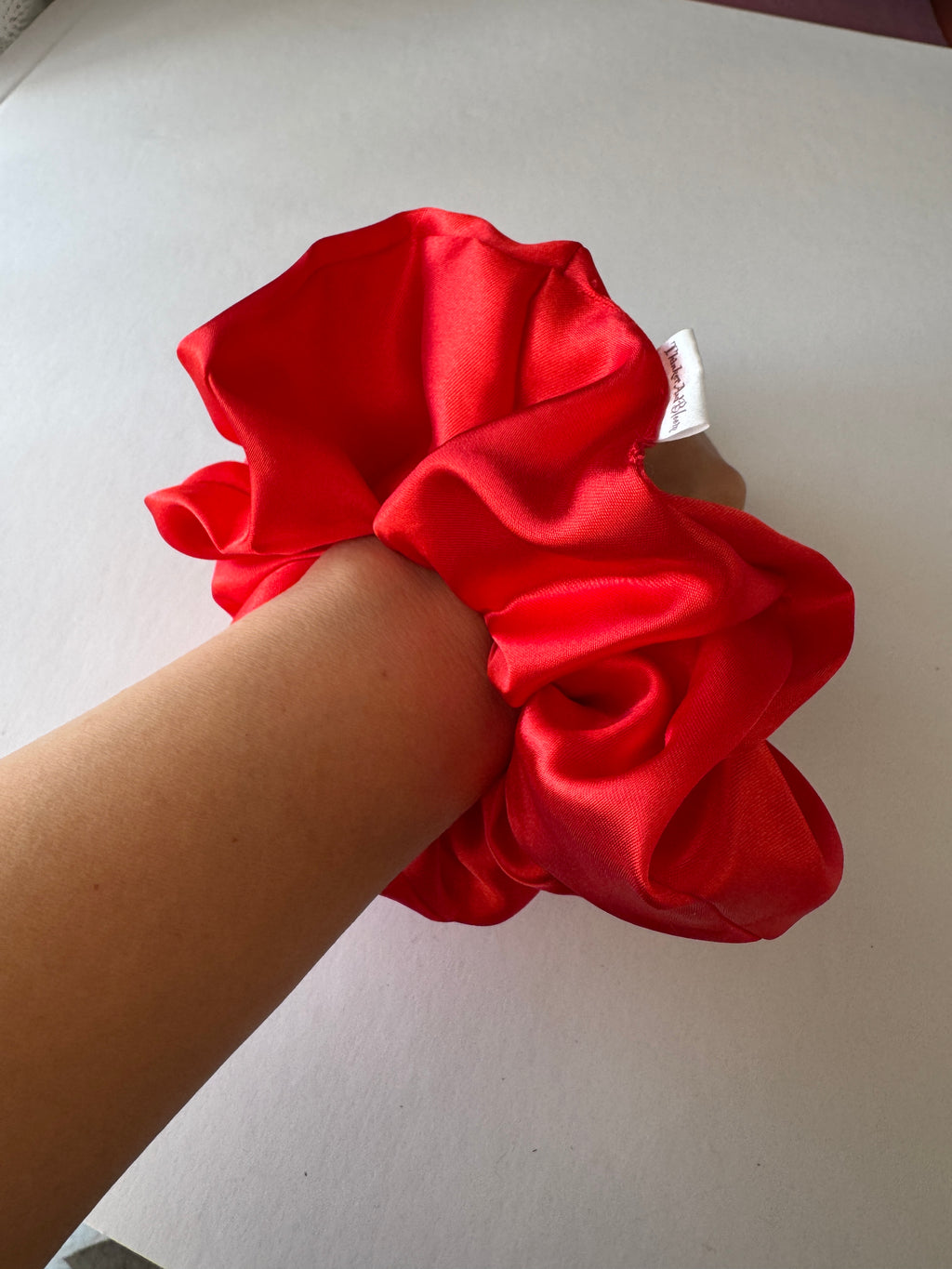 Crimson Bloom Scrunchie
