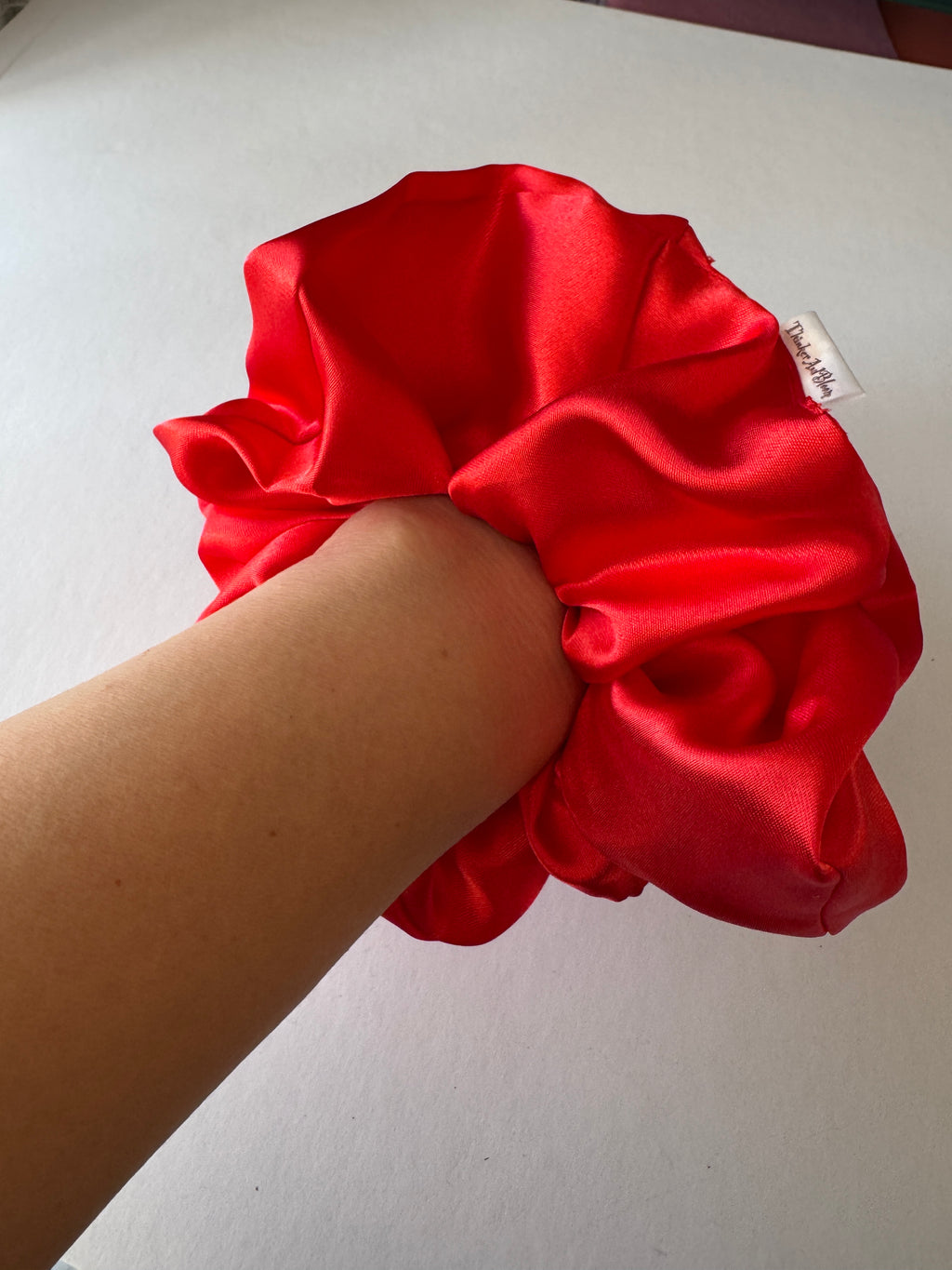Crimson Bloom Scrunchie