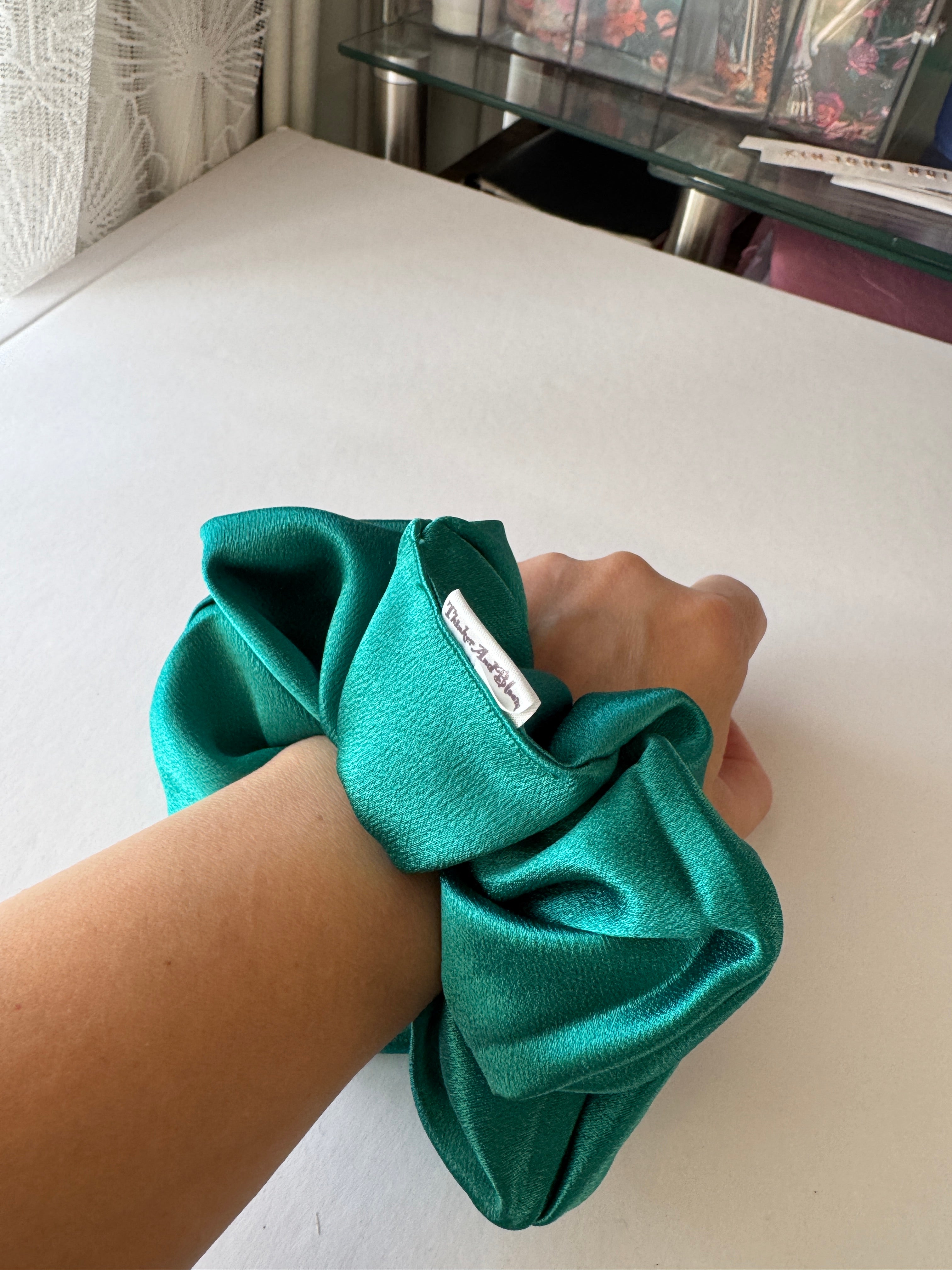 Emerald Luxe Scrunchie