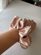 Pink Blush Satin Scrunchie