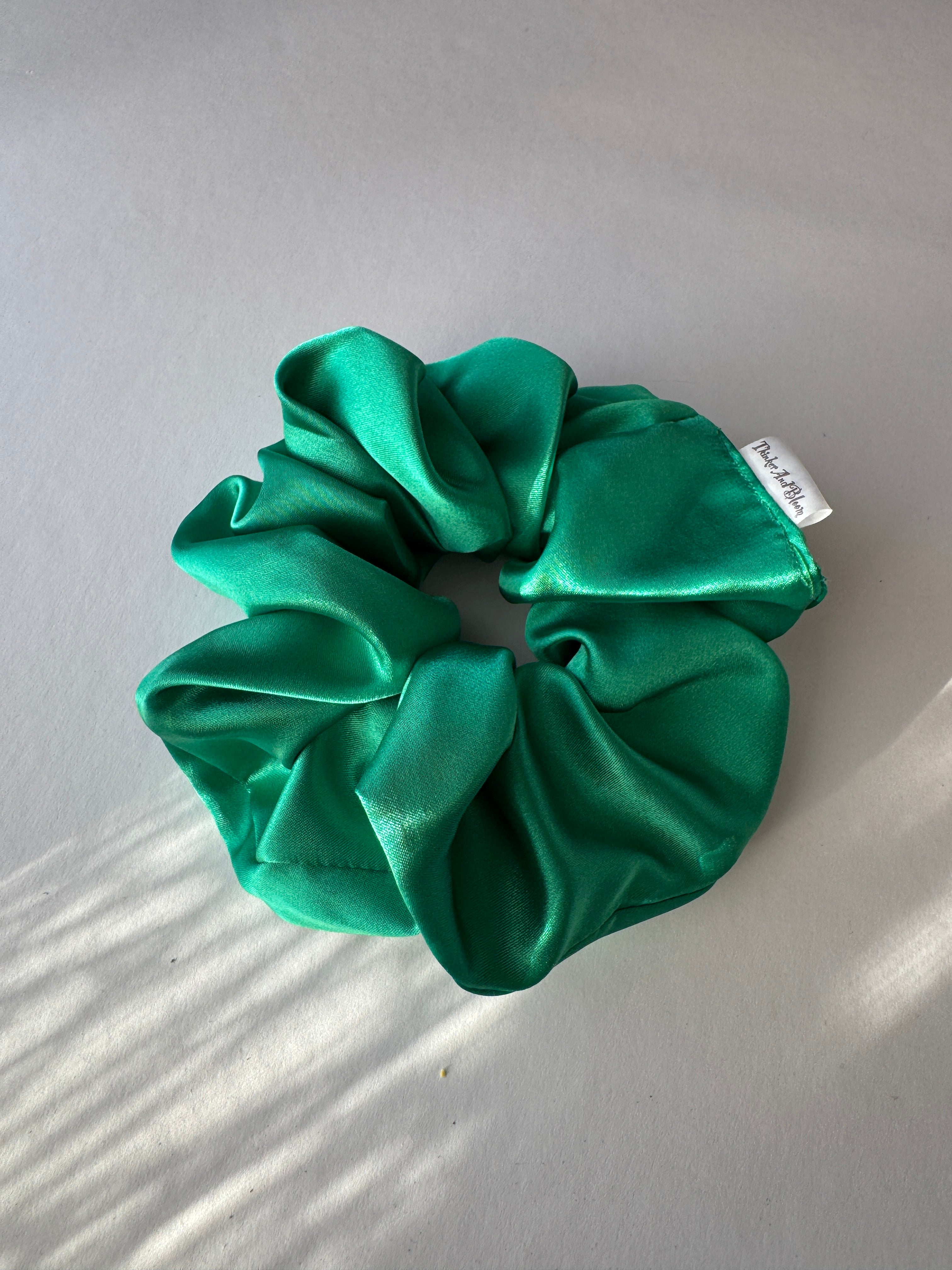 Jade Lux Satin Scrunchie