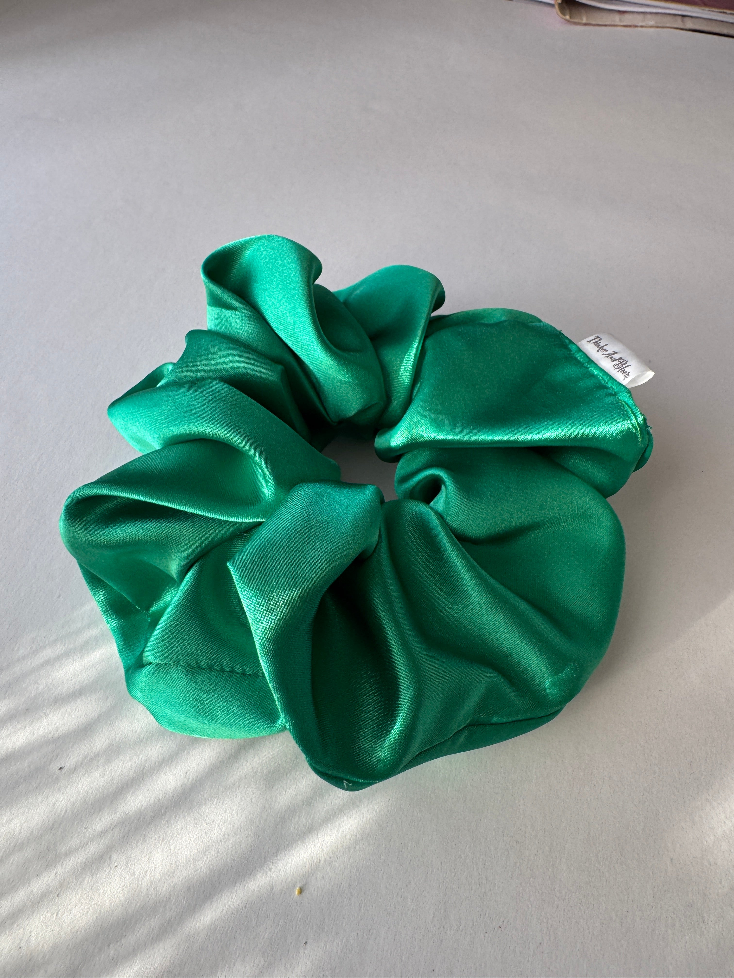 Jade Lux Satin Scrunchie