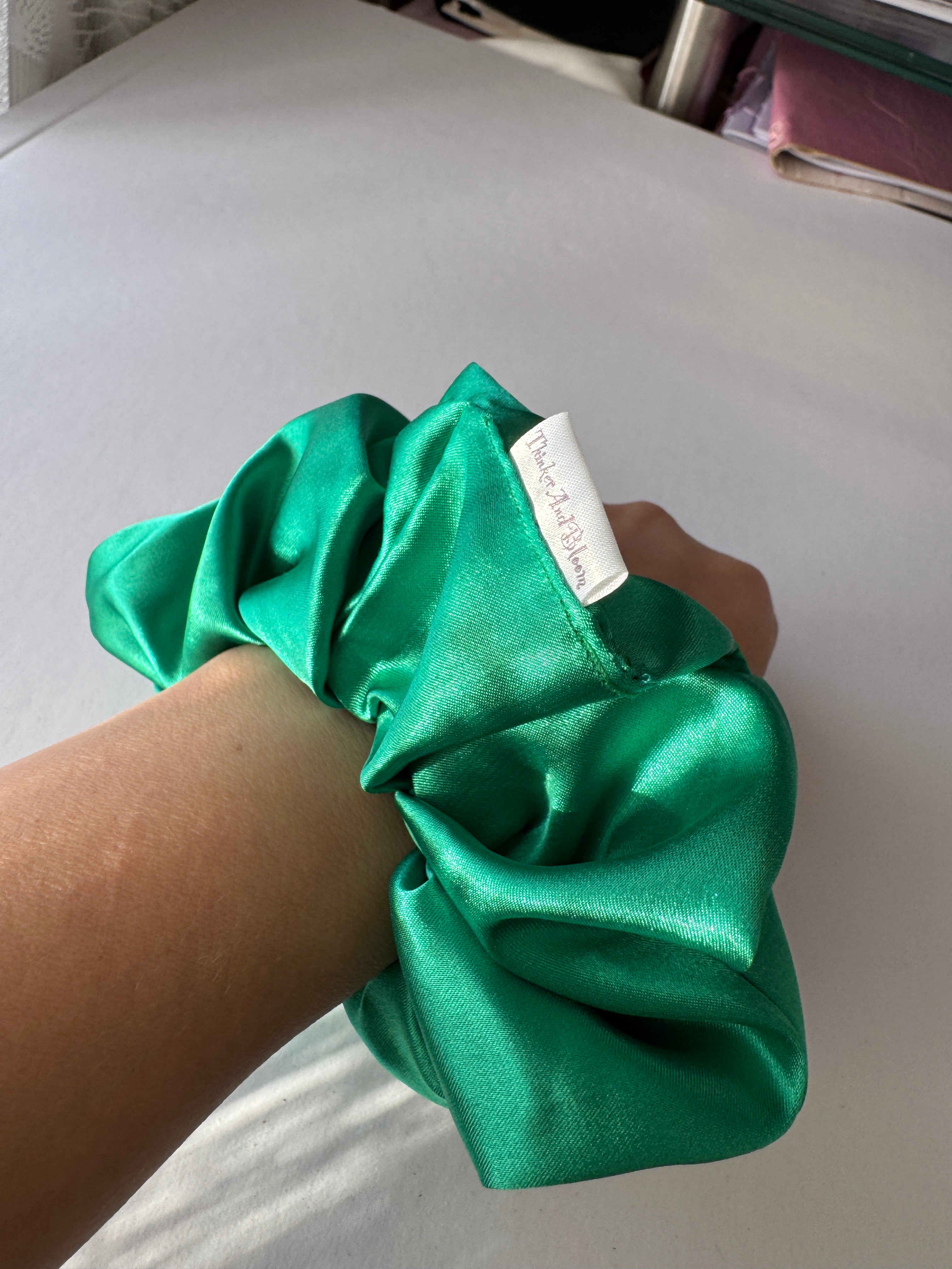 Jade Lux Satin Scrunchie