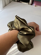 Olive Luxe Large Satin Scrunchie - Handmade