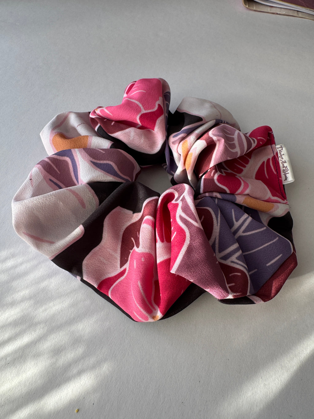 Wild Bloom Scrunchie – Large Handmade Floral Scrunchie