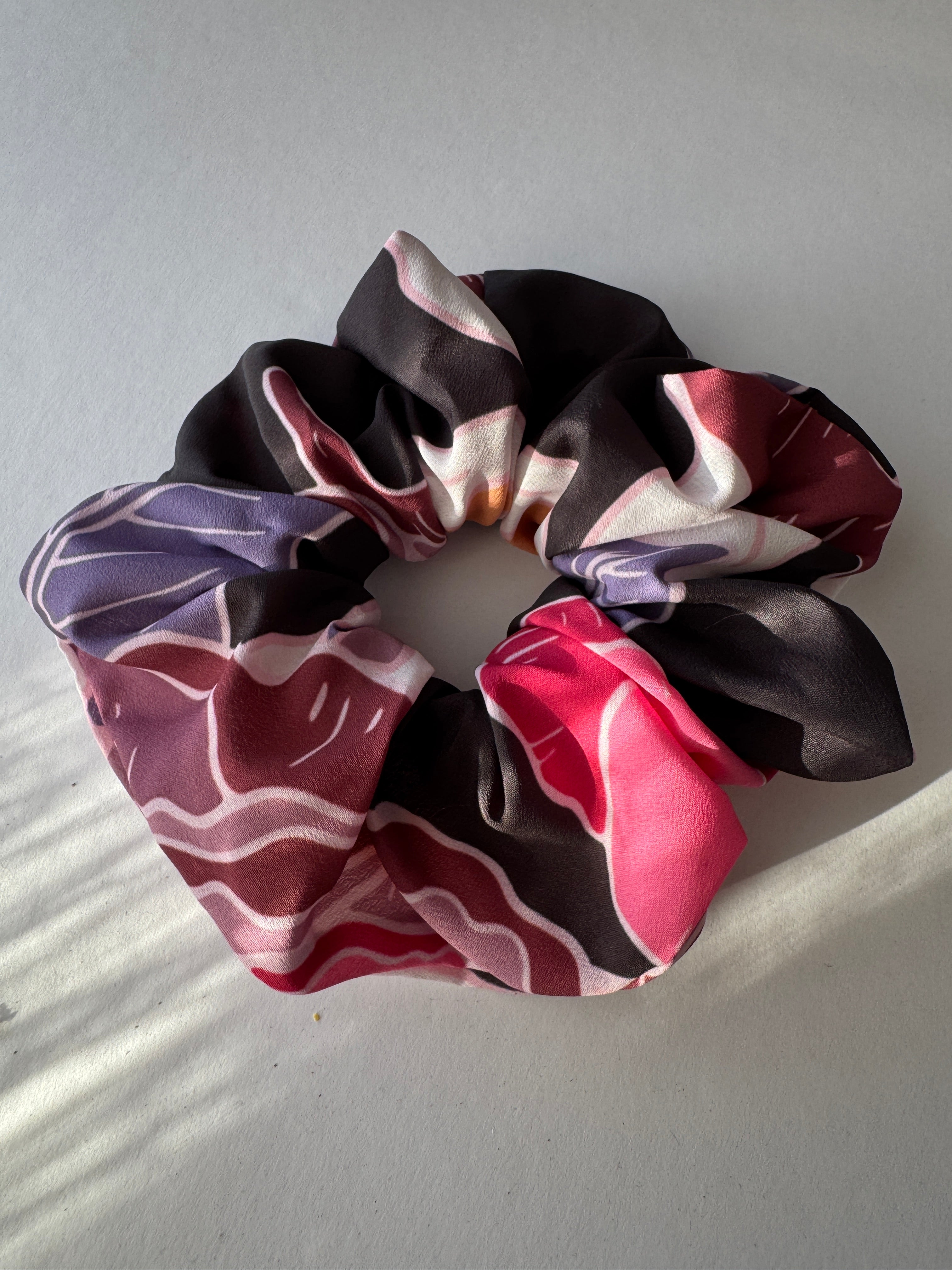 Wild Bloom Scrunchie – Large Handmade Floral Scrunchie