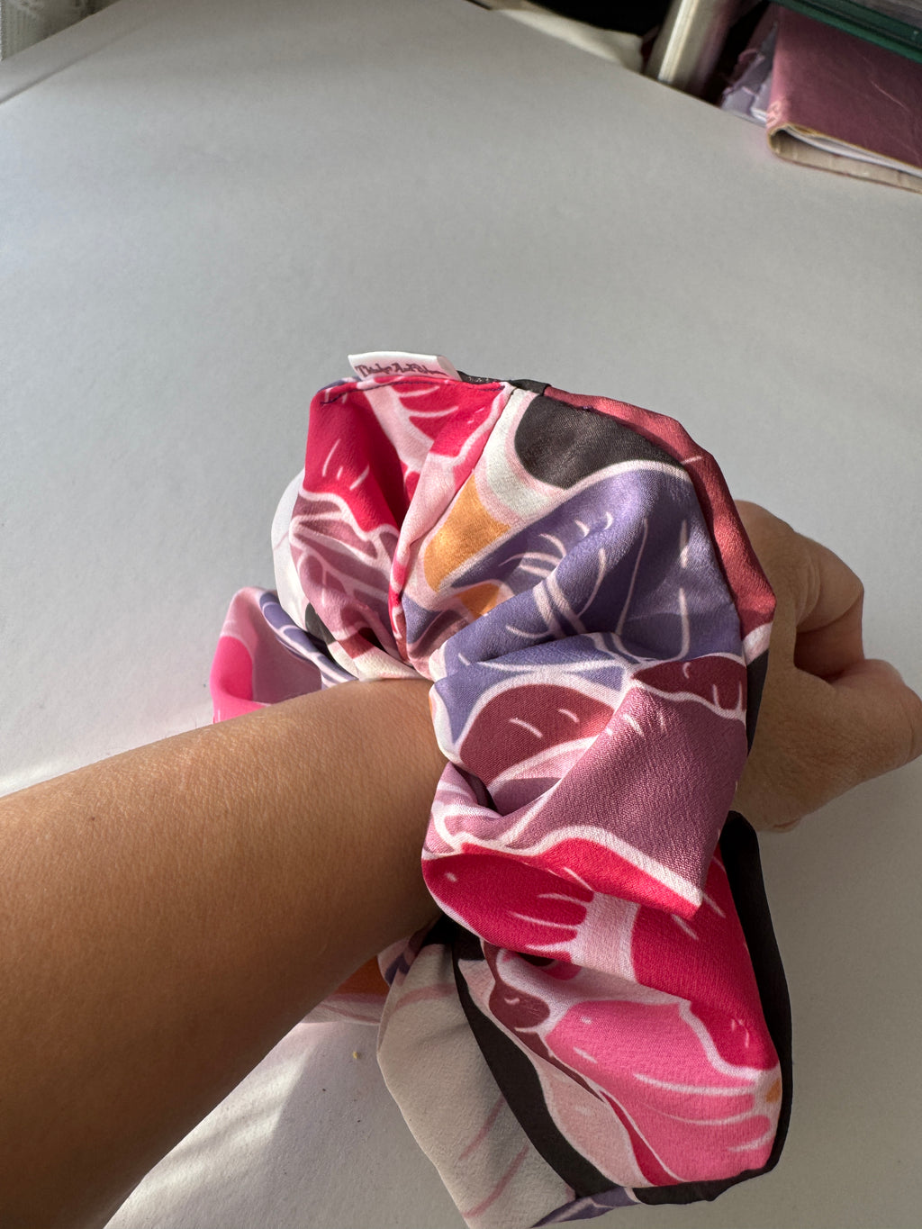Wild Bloom Scrunchie – Large Handmade Floral Scrunchie