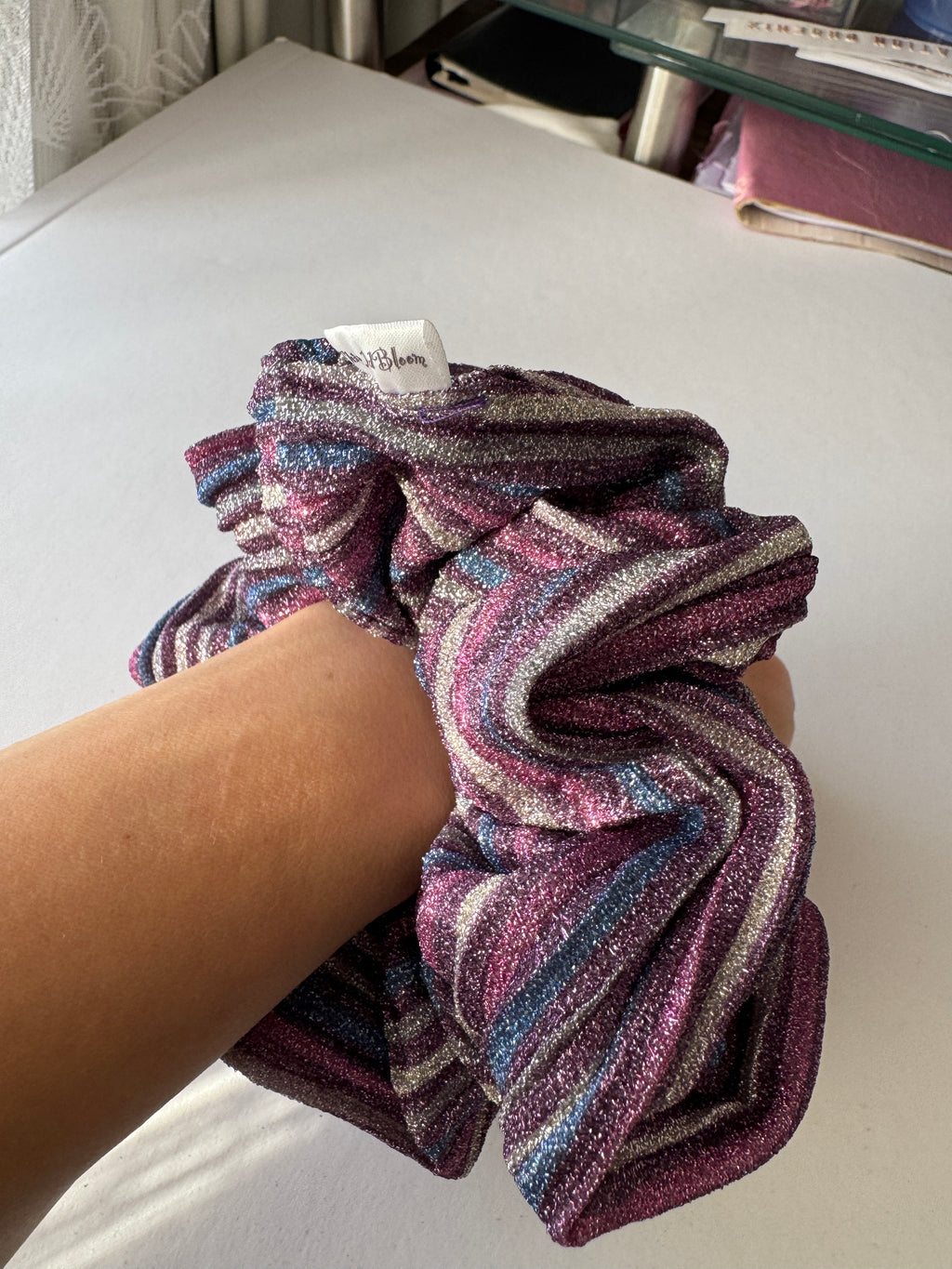 Cosmic Plum Scrunchie