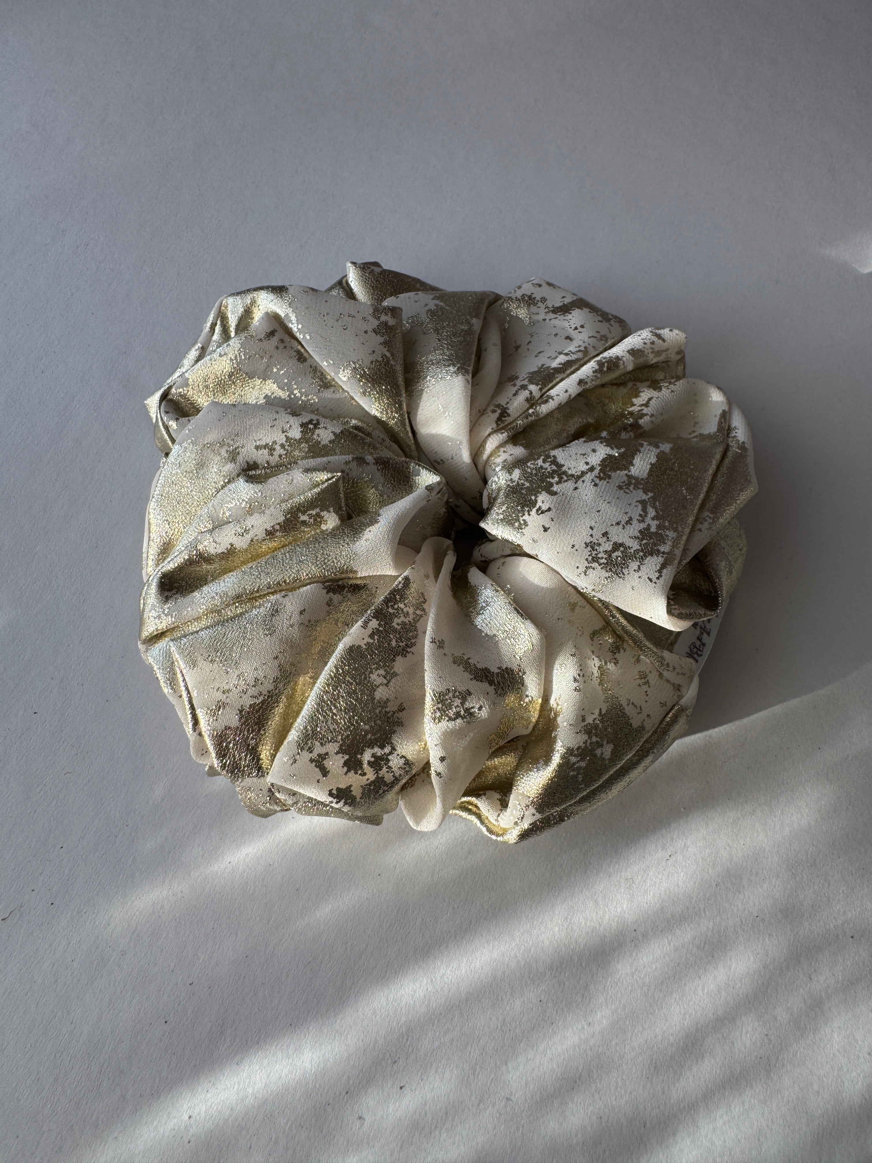 Champagne Gold Satin Scrunchie