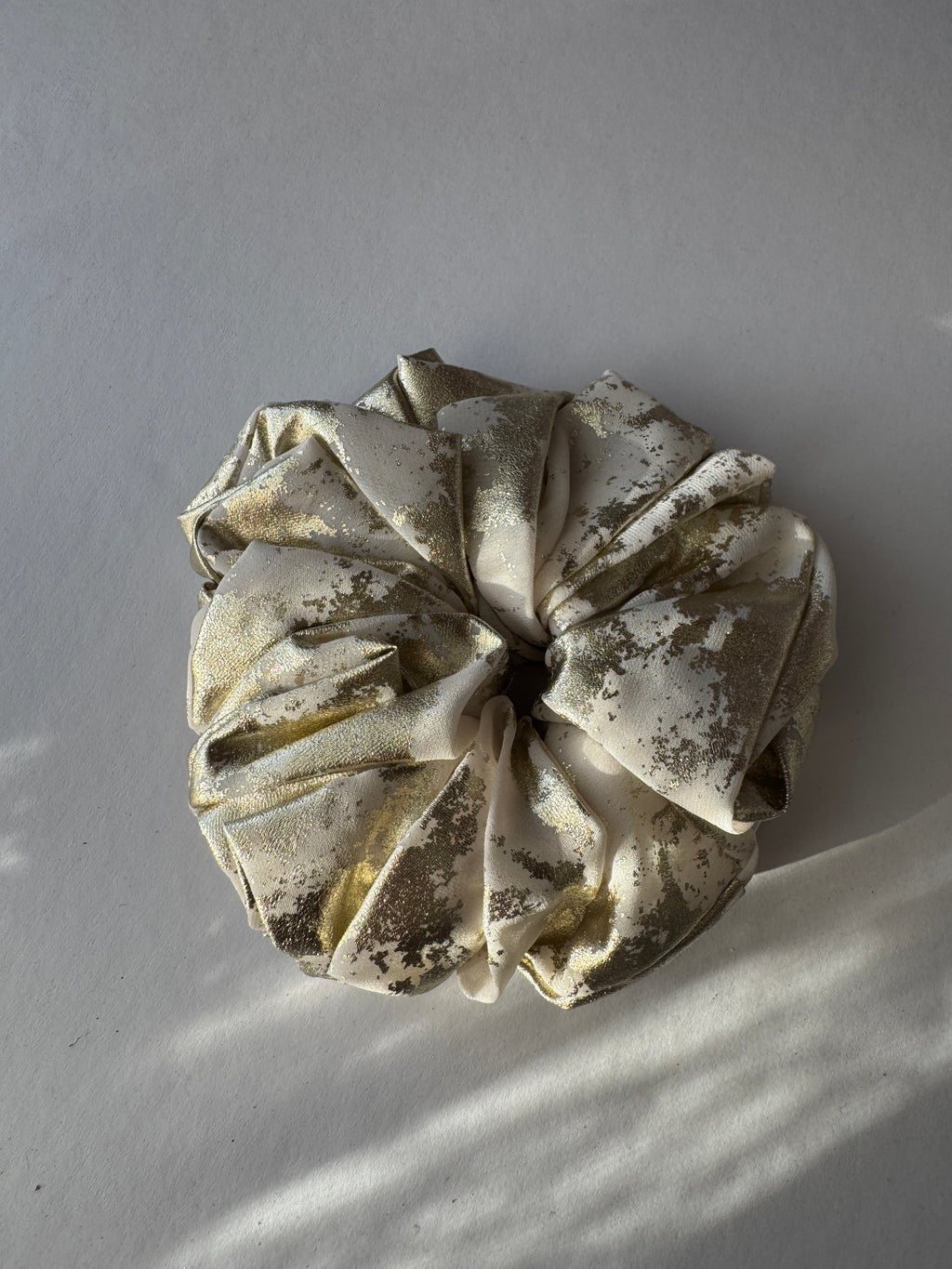 Champagne Gold Satin Scrunchie