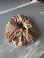 Gilded Blush Satin Scrunchie