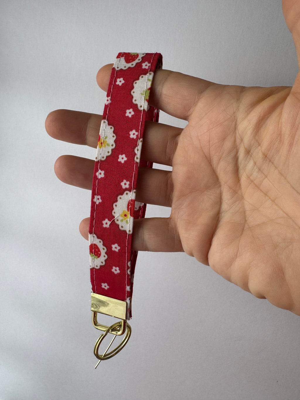 Strawberry Jam Wristlet Keychain