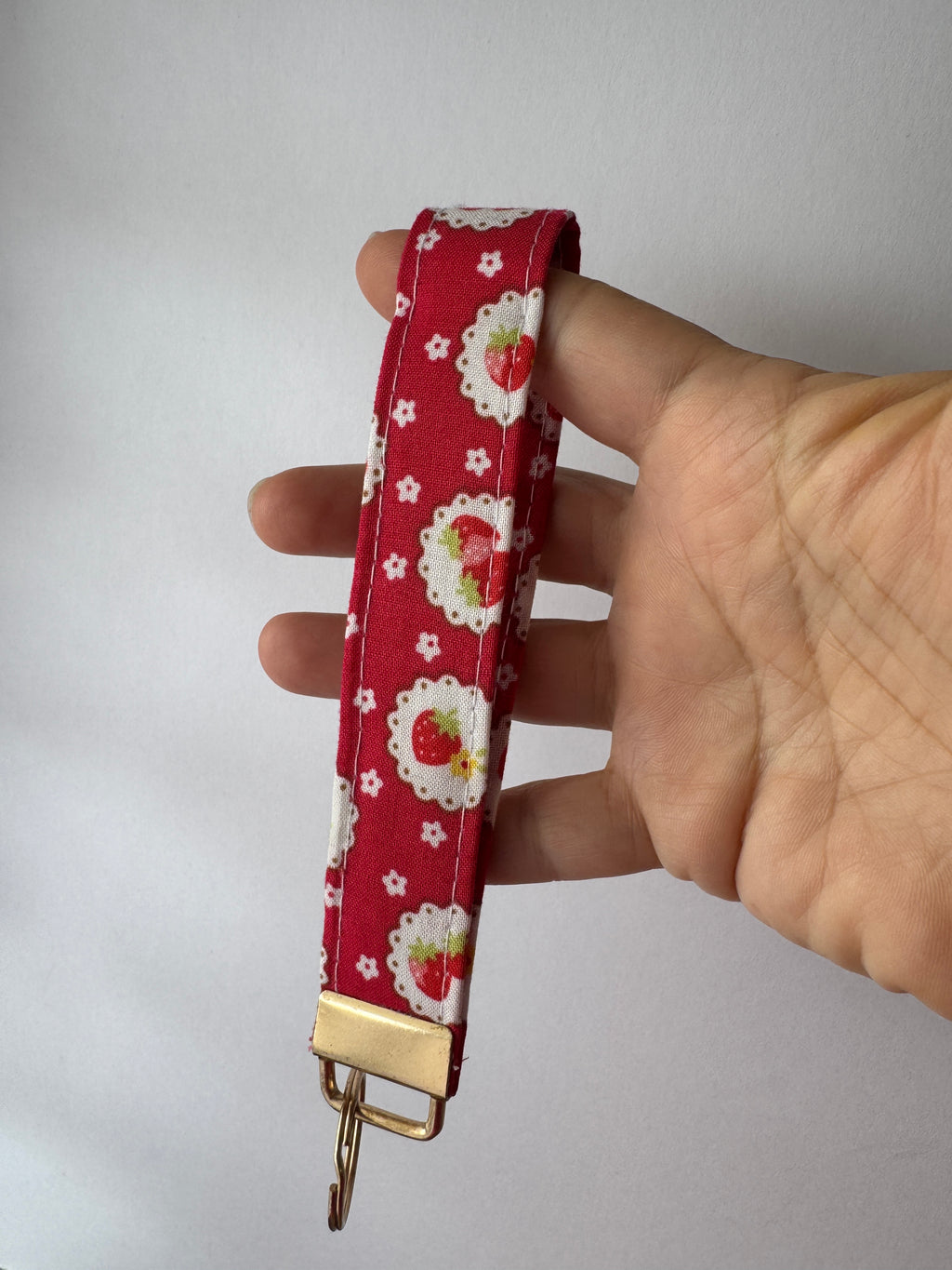 Strawberry Jam Wristlet Keychain