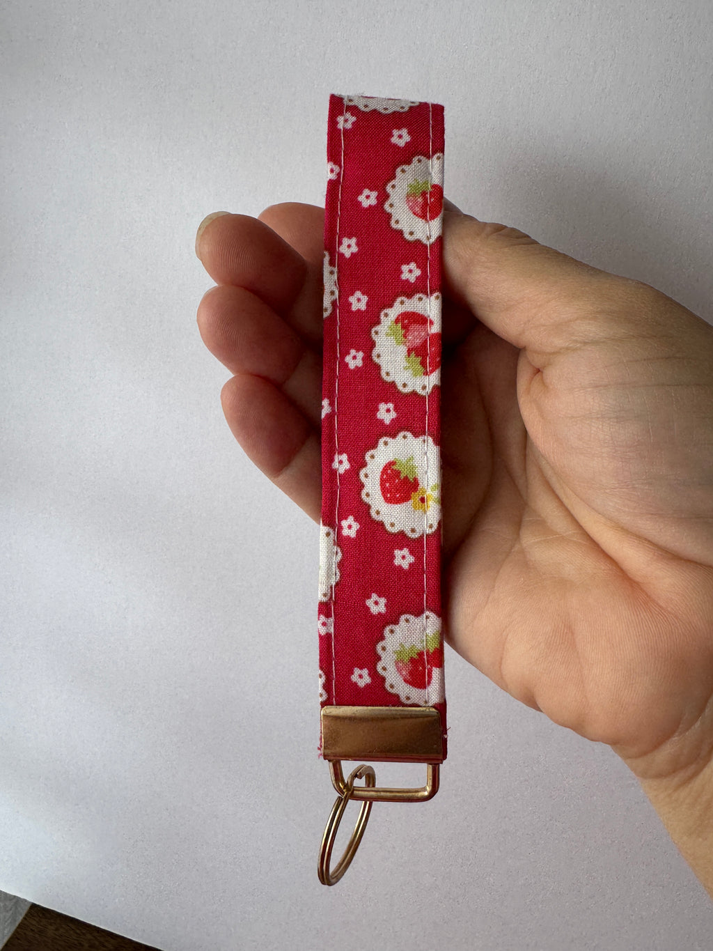 Strawberry Jam Wristlet Keychain