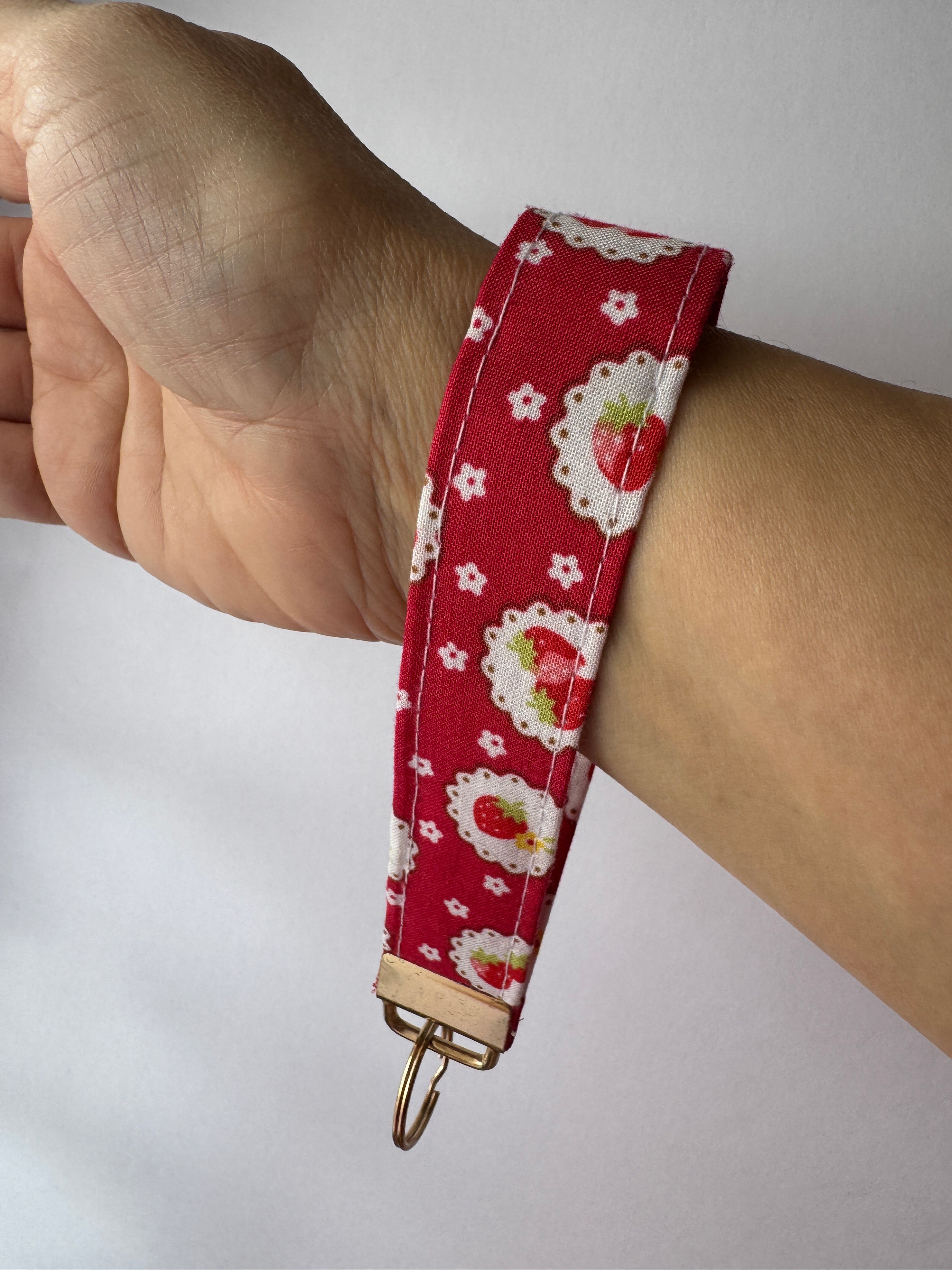 Strawberry Jam Wristlet Keychain