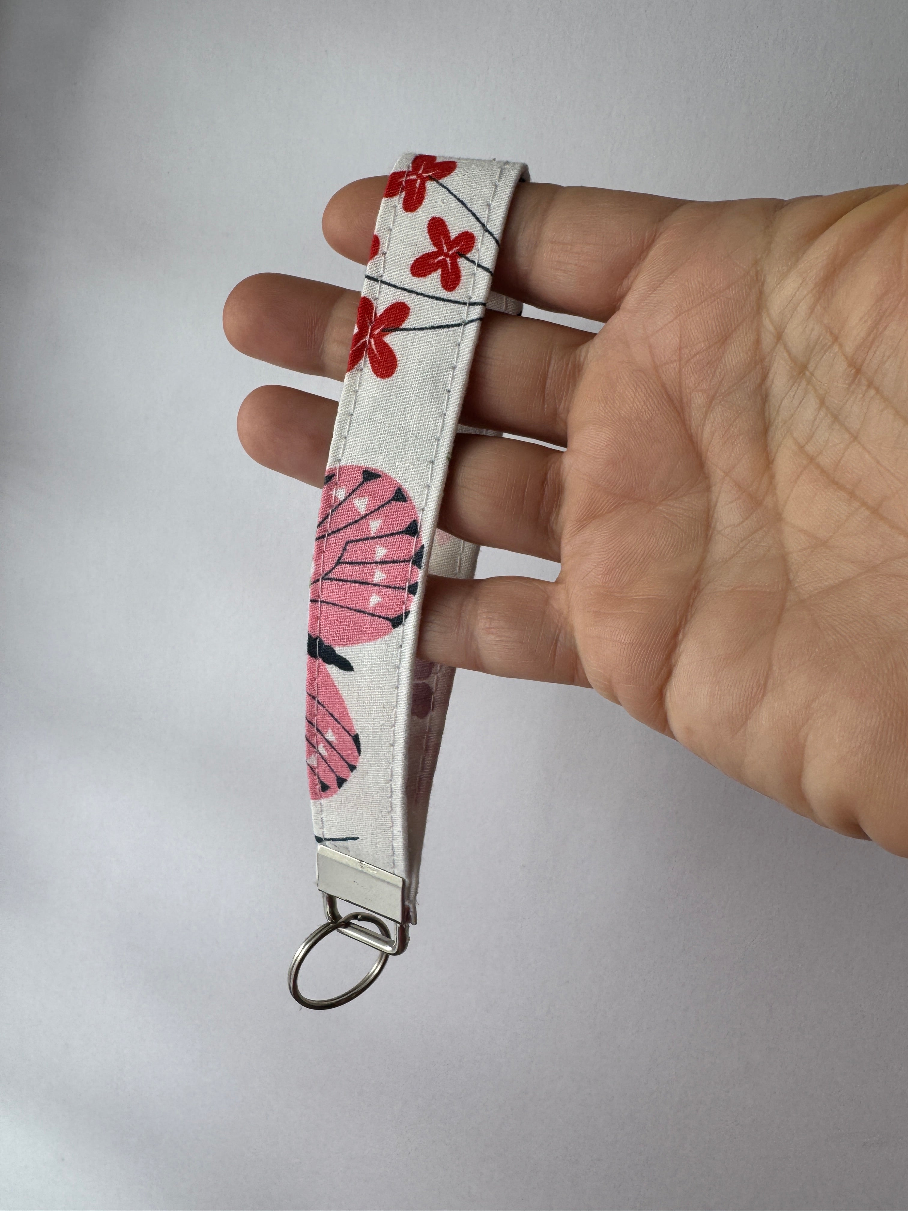 Butterfly Kisses – Handmade Fabric Wristlet Keychain