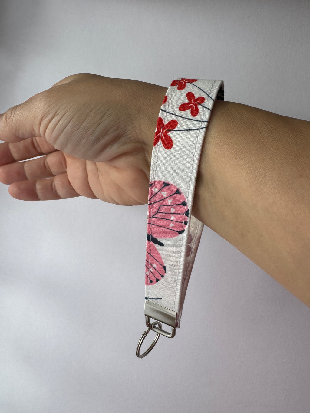 Butterfly Kisses – Handmade Fabric Wristlet Keychain