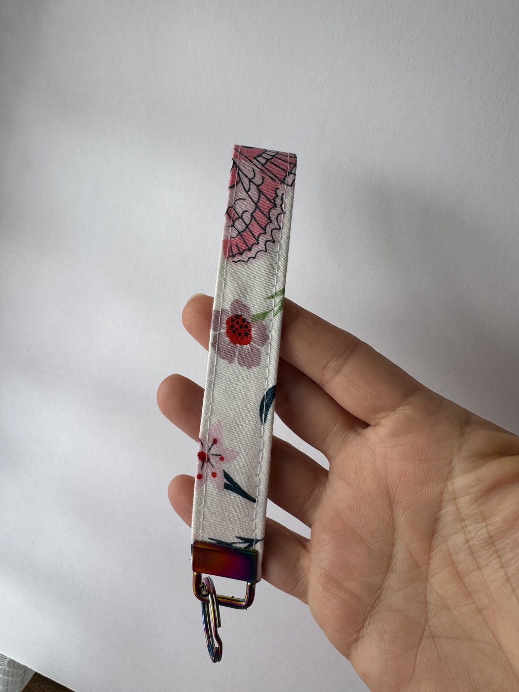 Butterfly Kisses – Handmade Fabric Wristlet Keychain