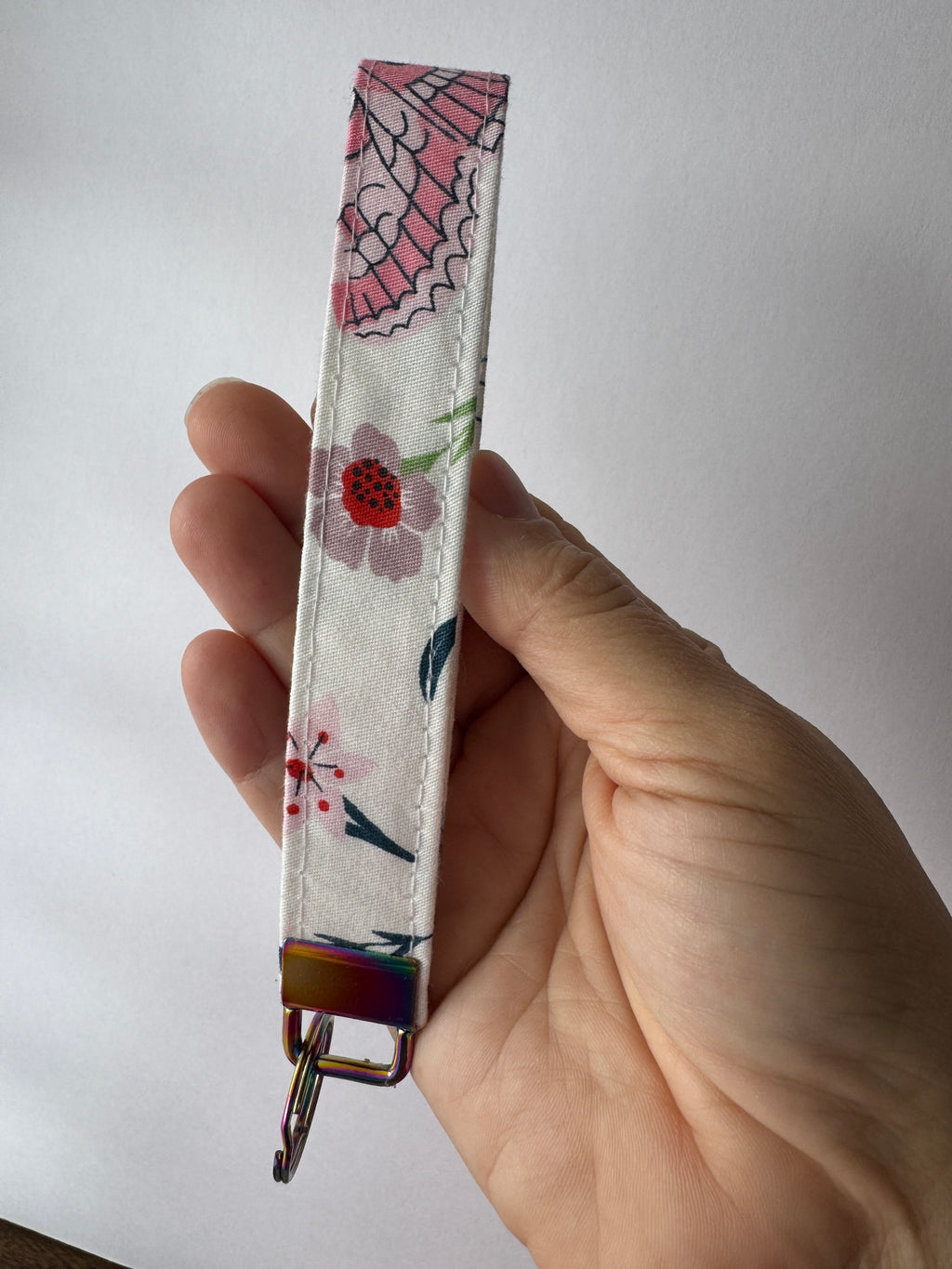 Butterfly Kisses – Handmade Fabric Wristlet Keychain