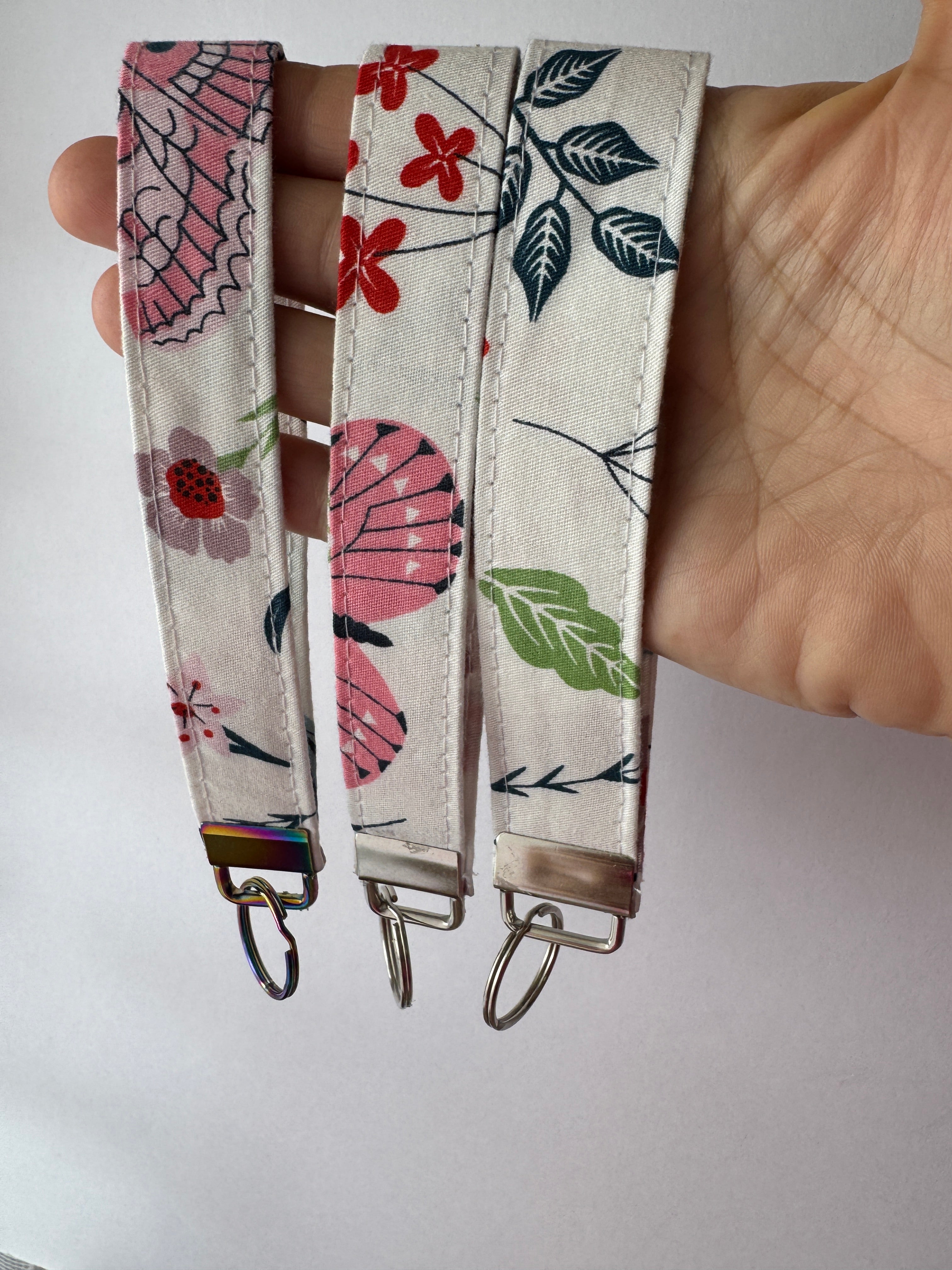 Butterfly Kisses – Handmade Fabric Wristlet Keychain