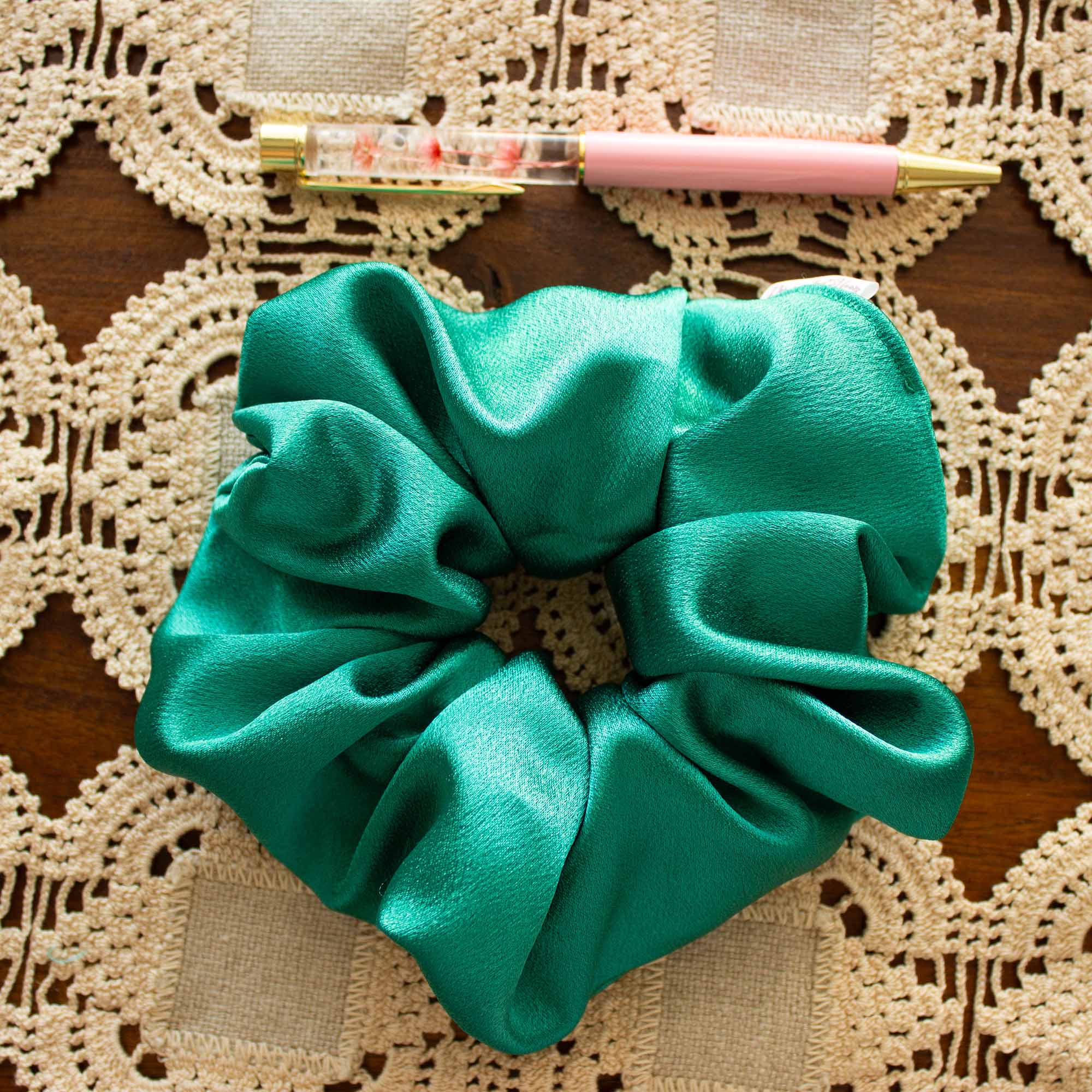 Emerald Whirl Scrunchie