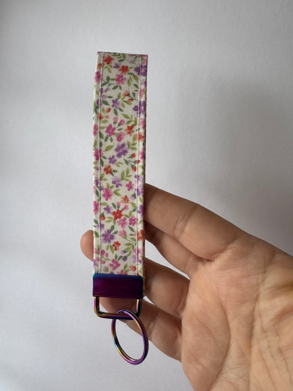 Lavender Field Wristlet Keychain