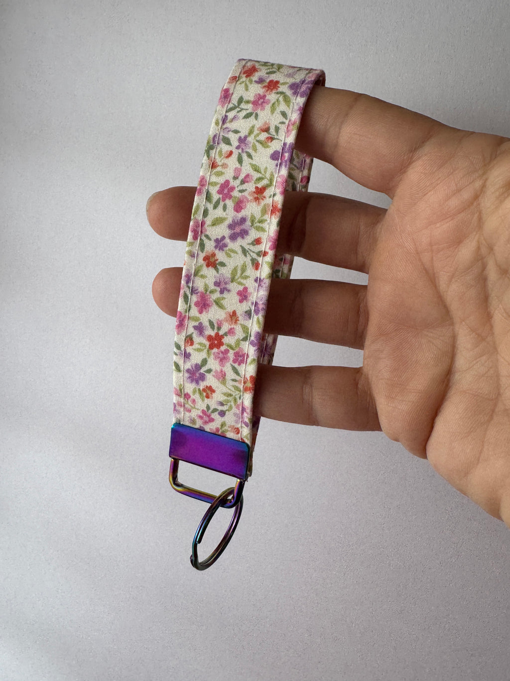 Lavender Field Wristlet Keychain