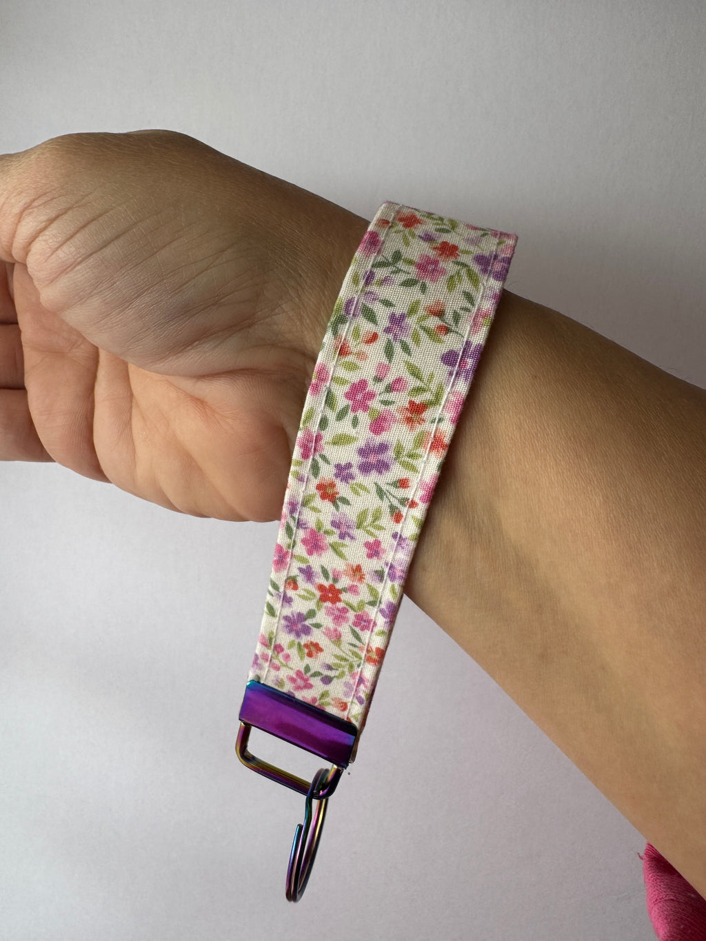 Lavender Field Wristlet Keychain
