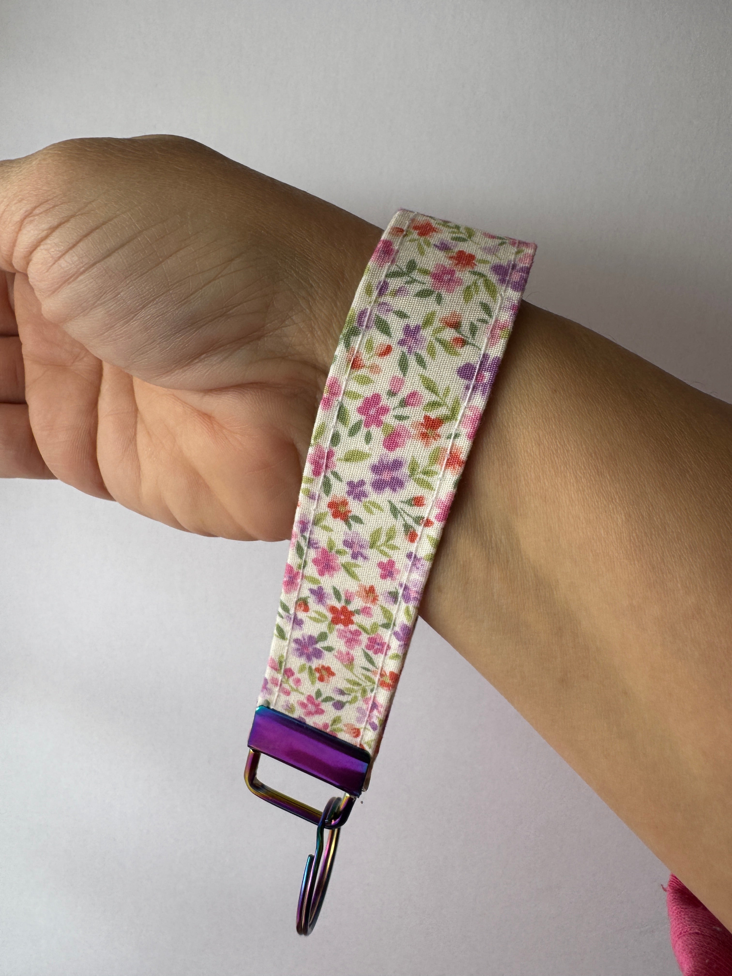 Lavender Field Wristlet Keychain