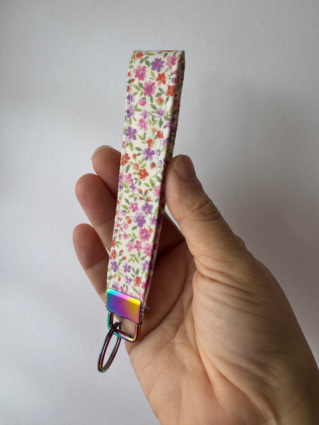 Lavender Field Wristlet Keychain
