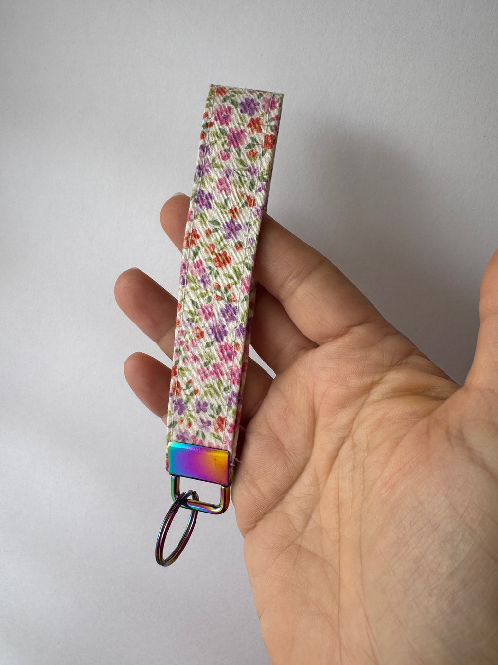 Lavender Field Wristlet Keychain