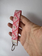 Gingham Bloom Wristlet Keychain