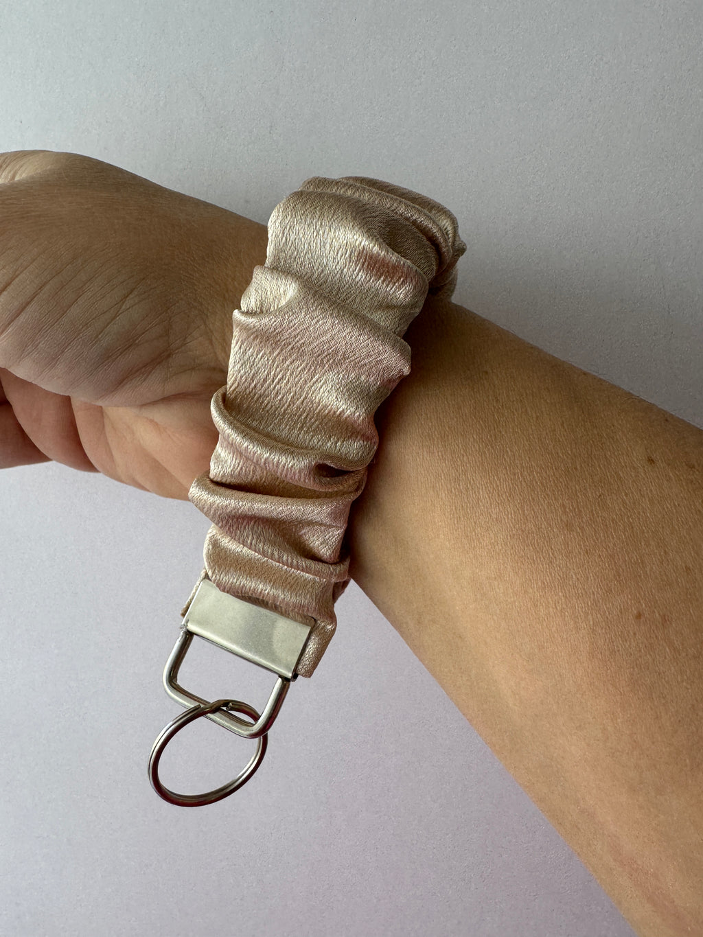 Dusty Pearl Wristlet Keychain