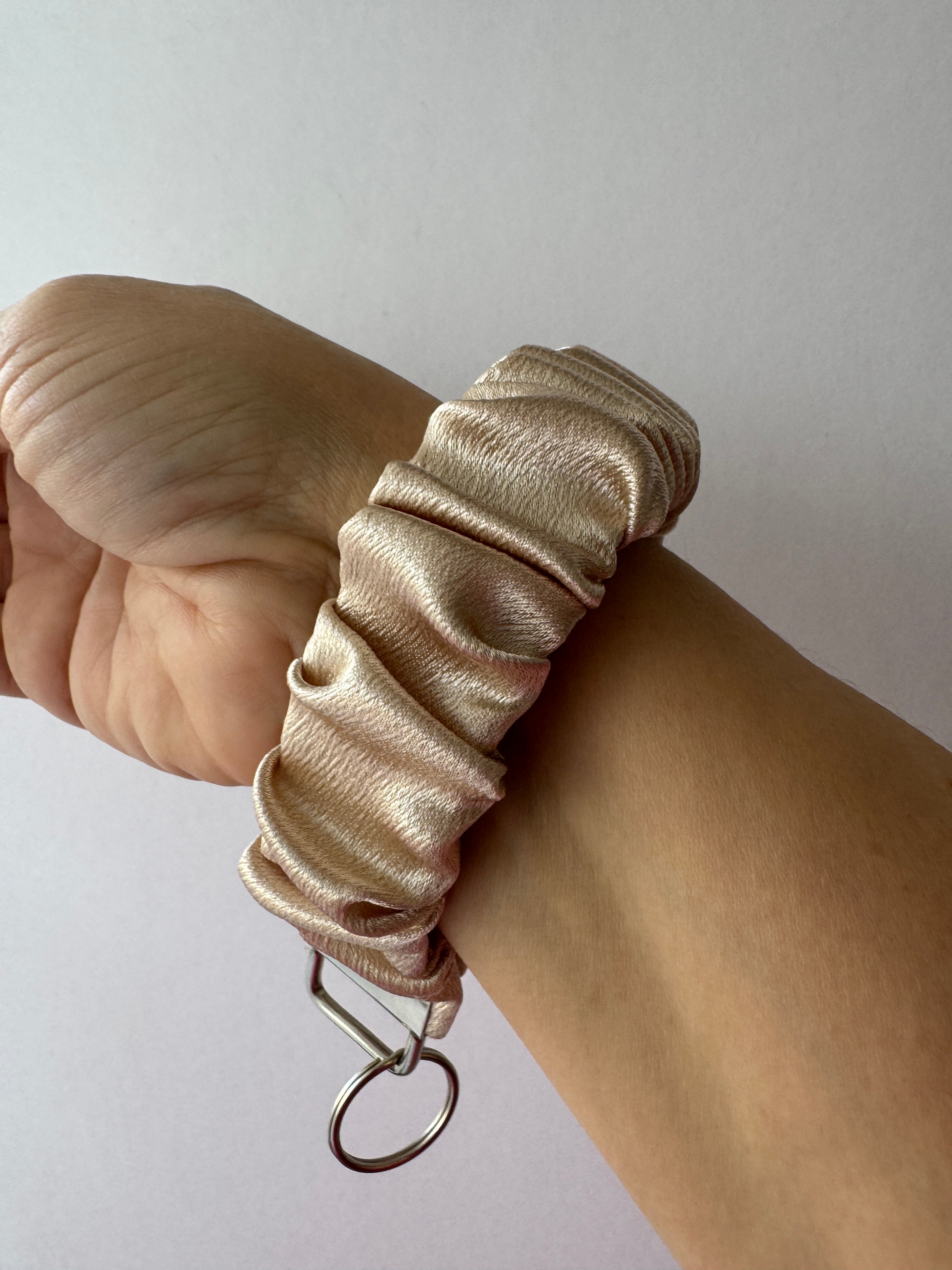 Dusty Pearl Wristlet Keychain