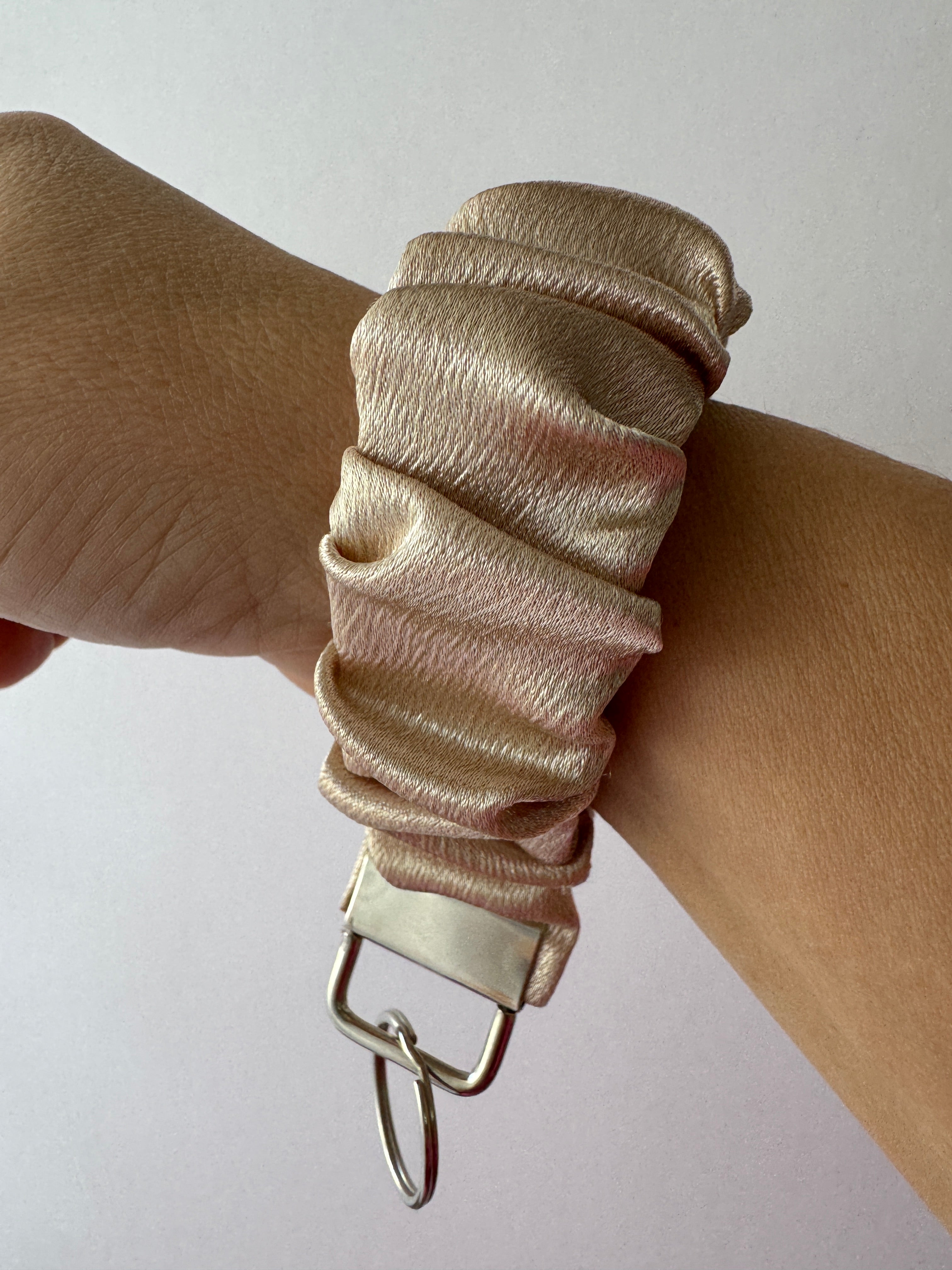 Dusty Pearl Wristlet Keychain
