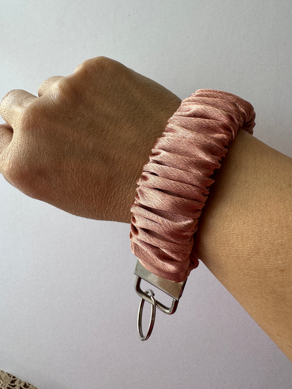 Rose Gold Wristlet Keychain