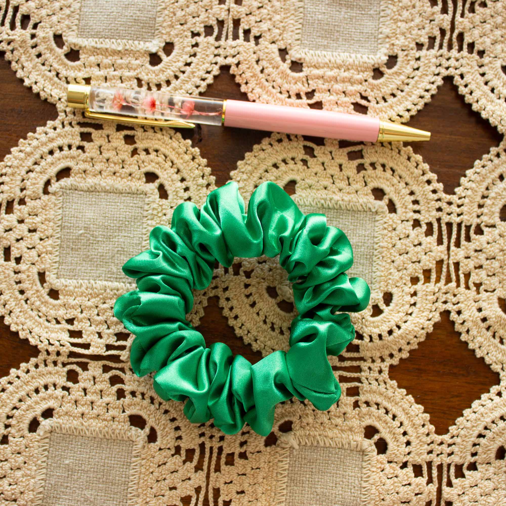 Jade Luxe Scrunchie