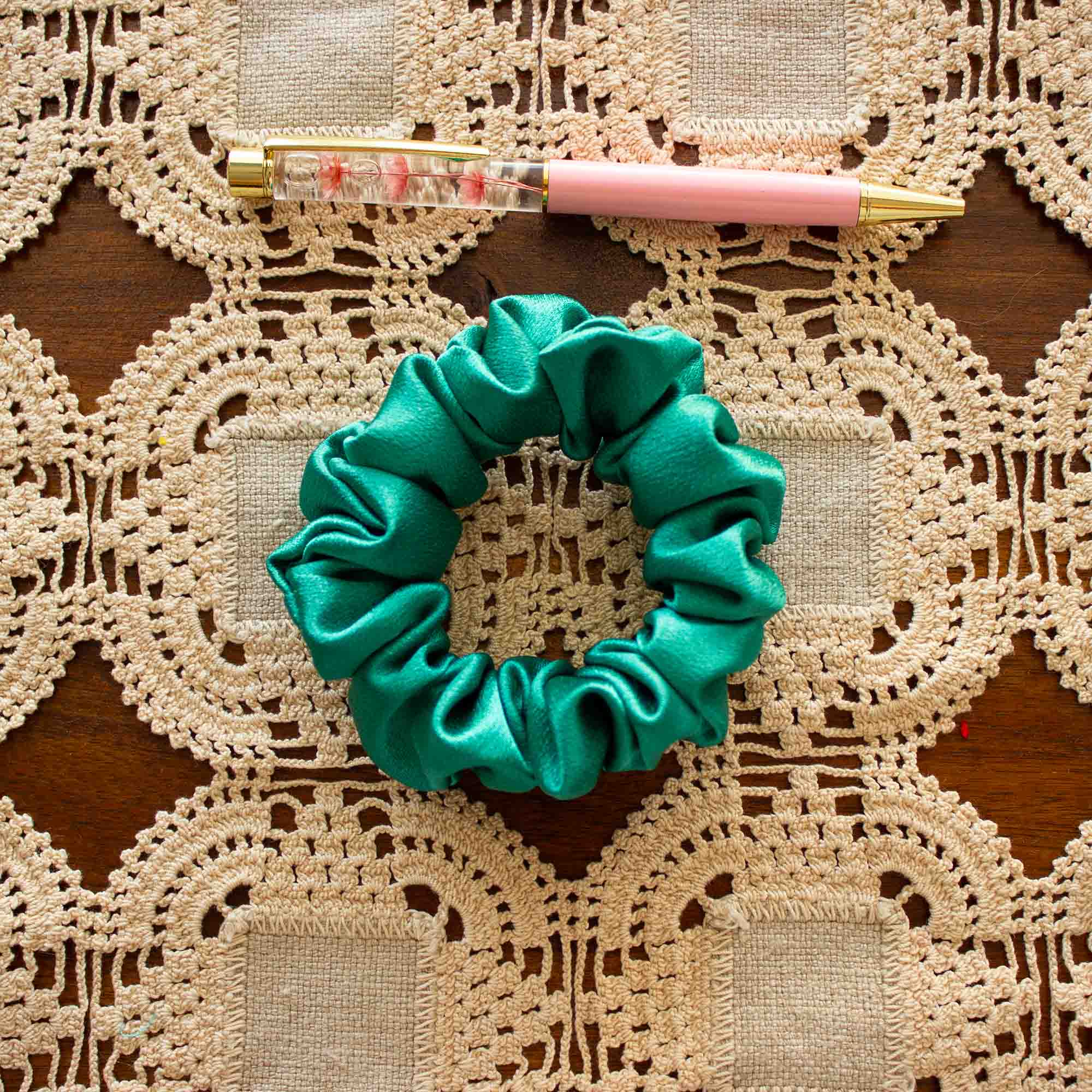 Emerald Whirl Scrunchie