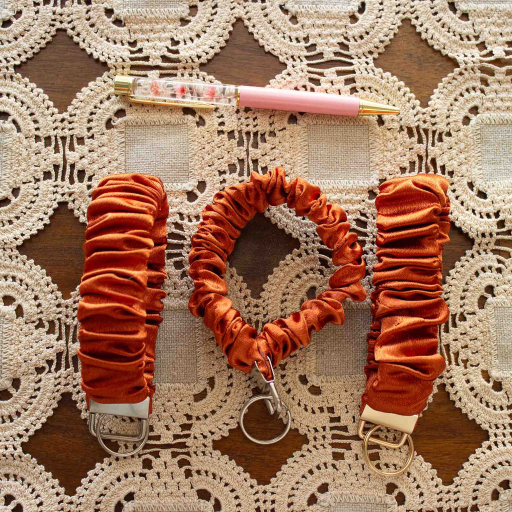 Autumn Ember Satin Scrunchie