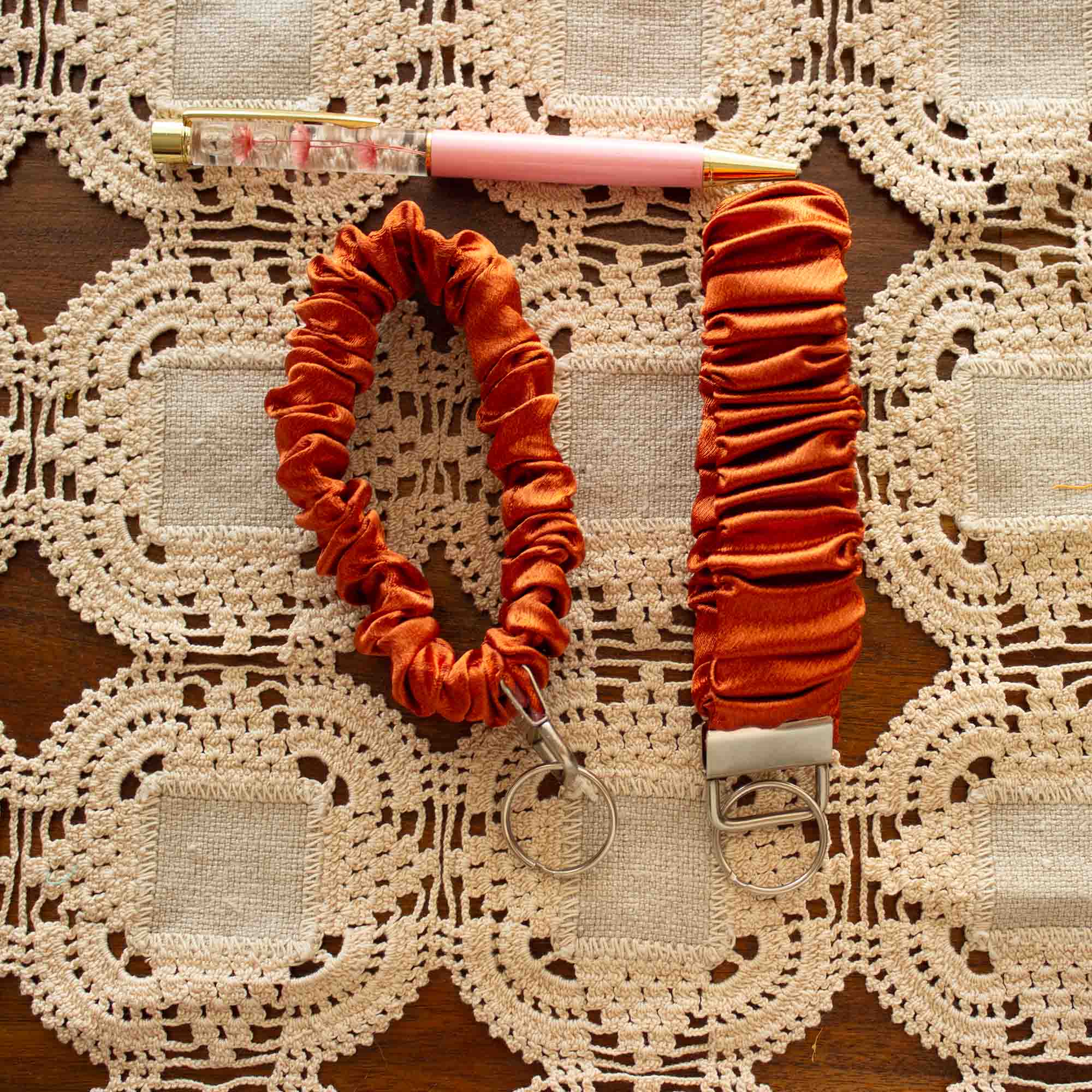 Autumn Ember Satin Scrunchie