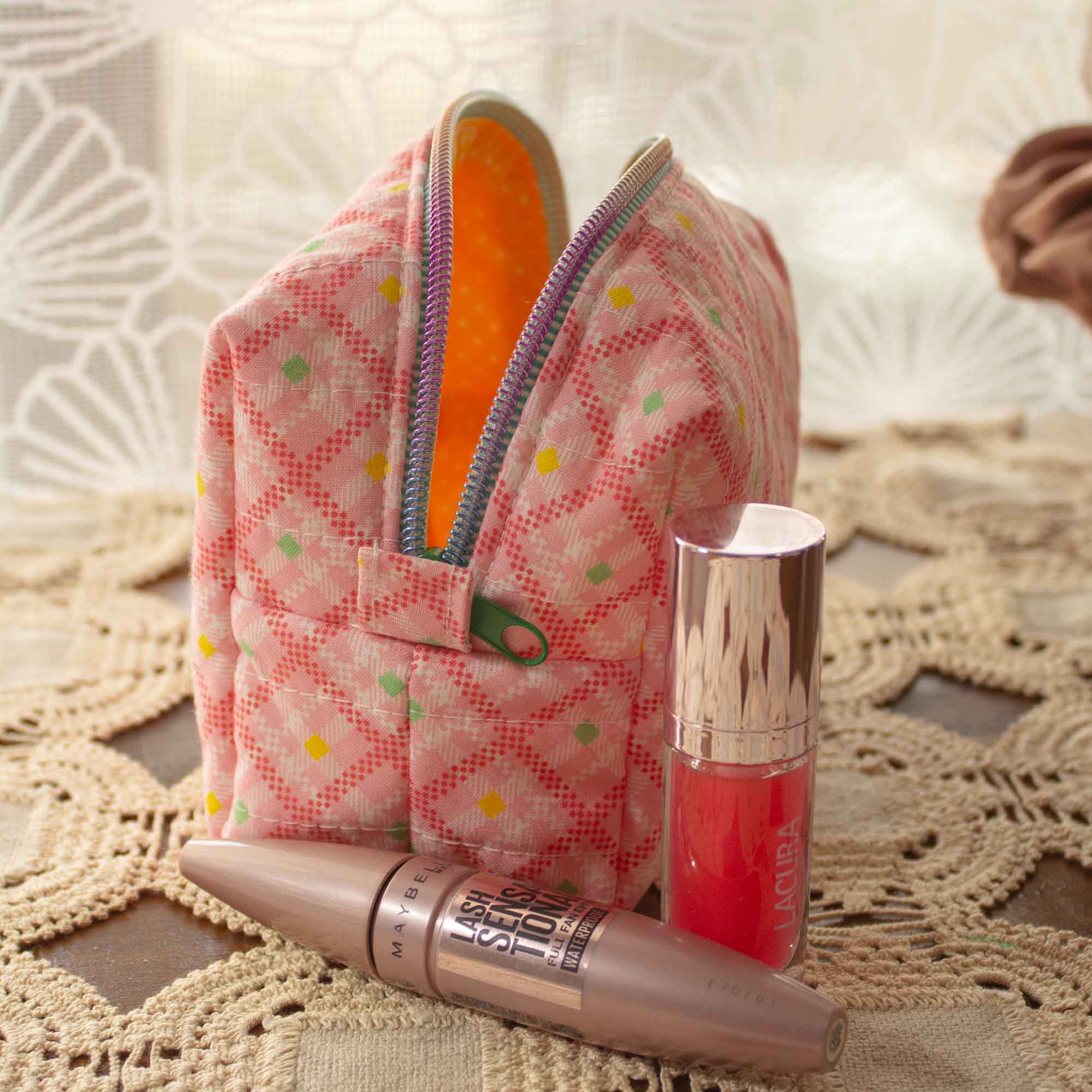 Gingham Bloom Box Bag