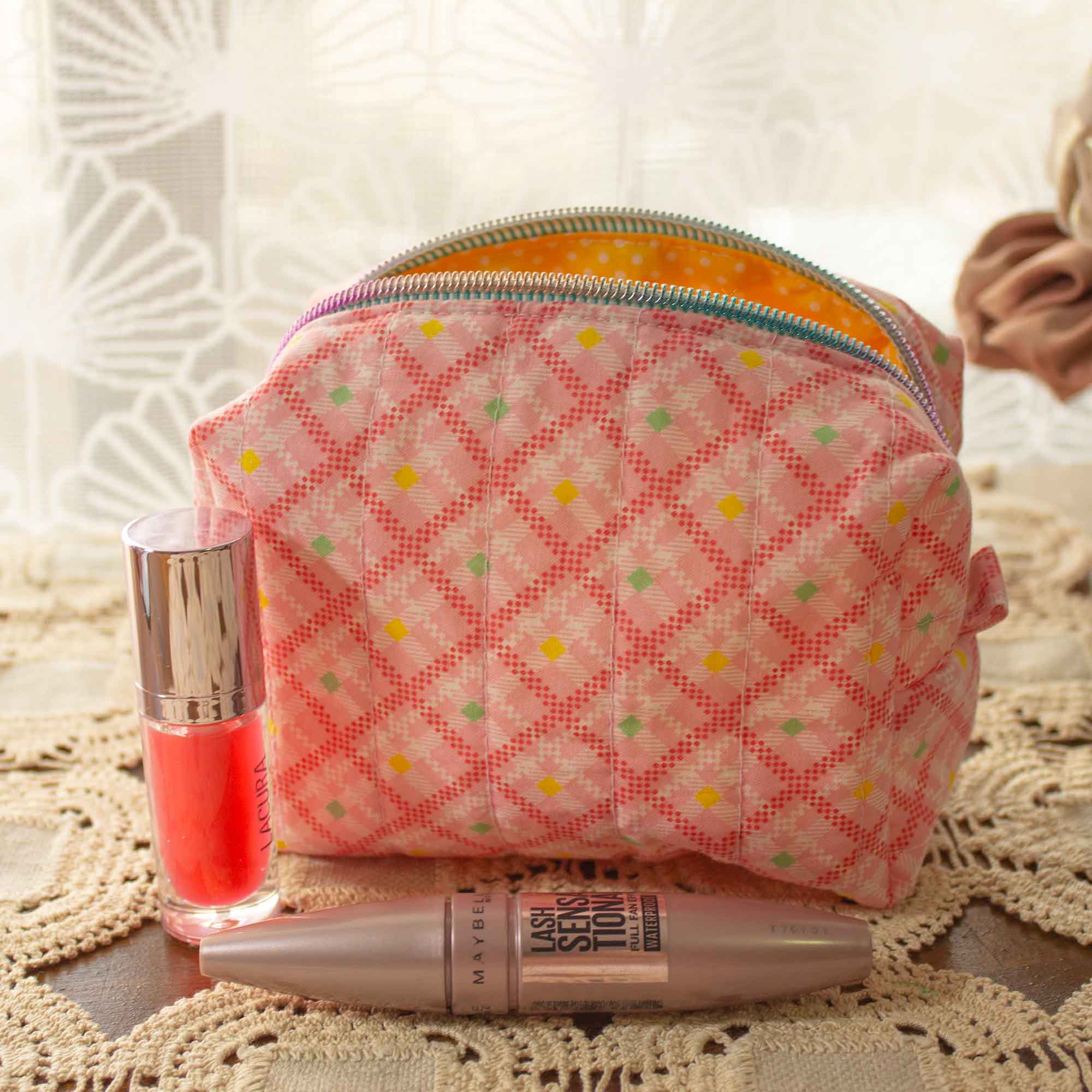 Gingham Bloom Box Bag