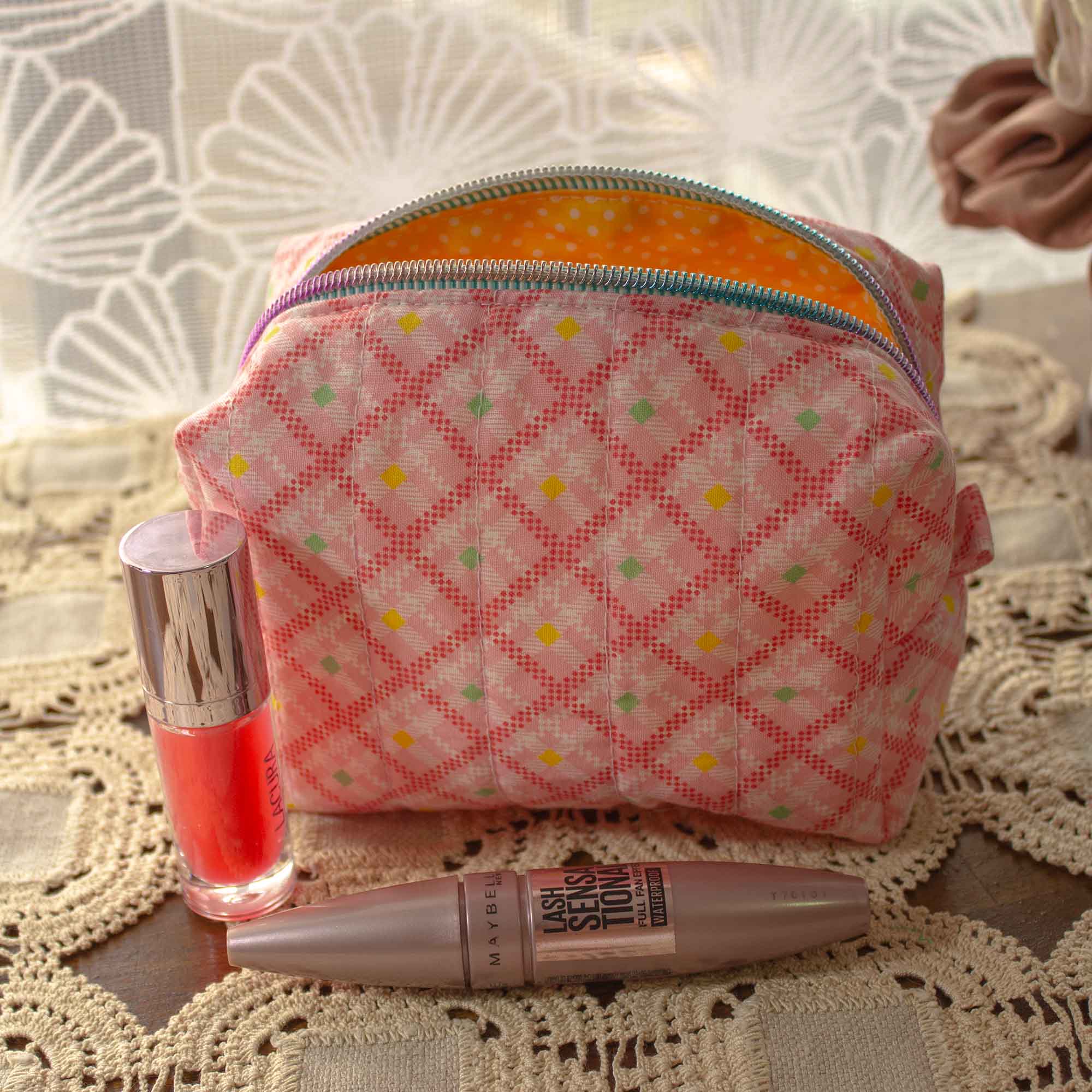 Gingham Bloom Box Bag