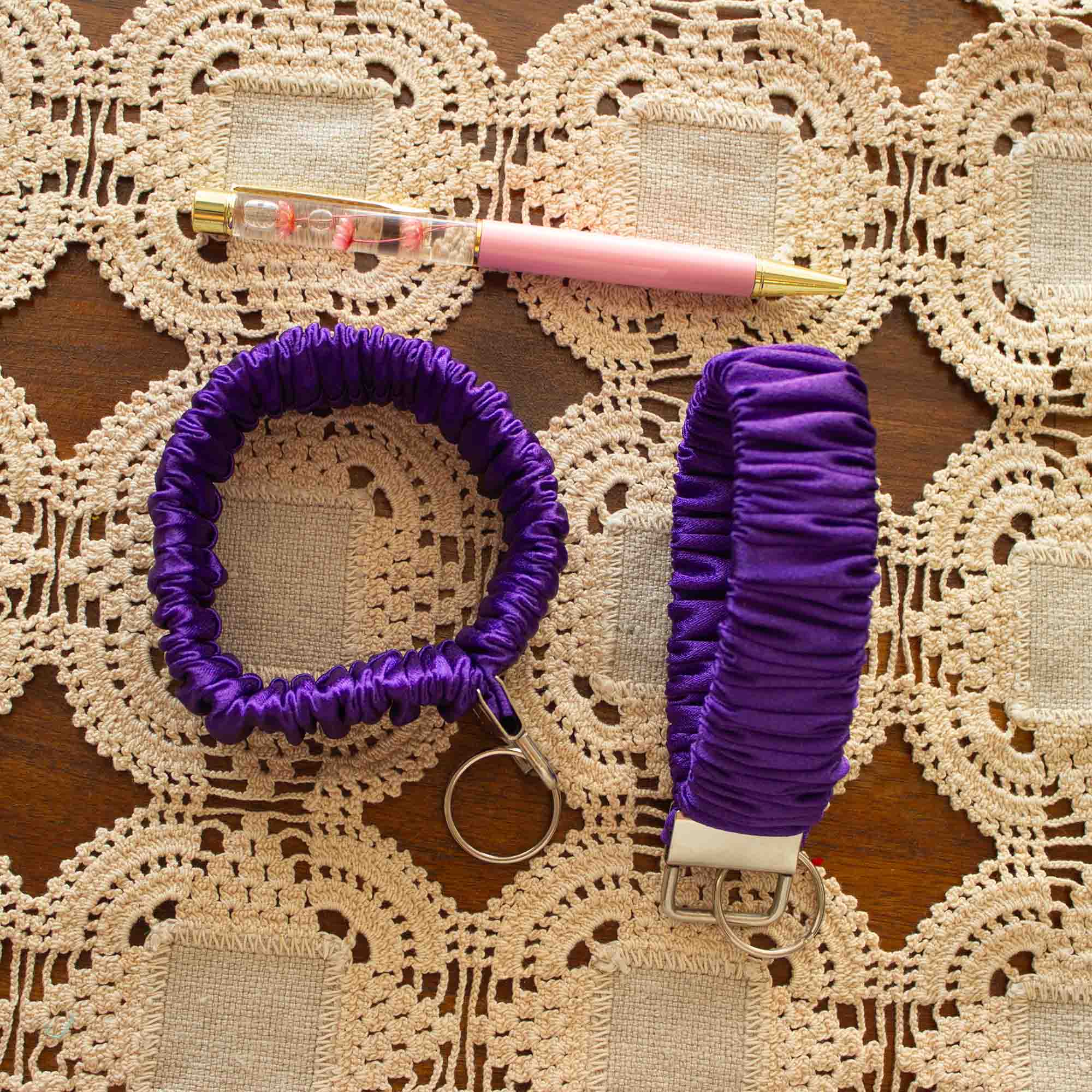 Royal Bloom Scrunchie Wristlet