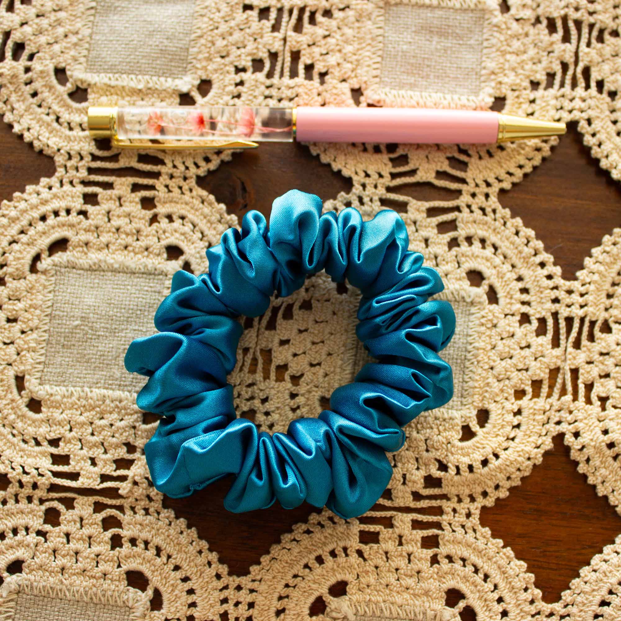 Midnight Lagoon Scrunchie - Satin