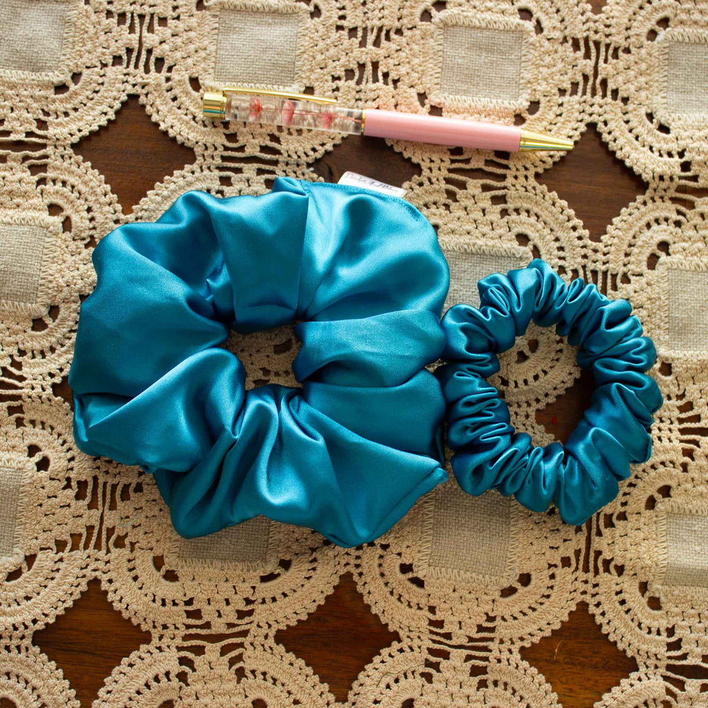 Midnight Lagoon Scrunchie - Satin