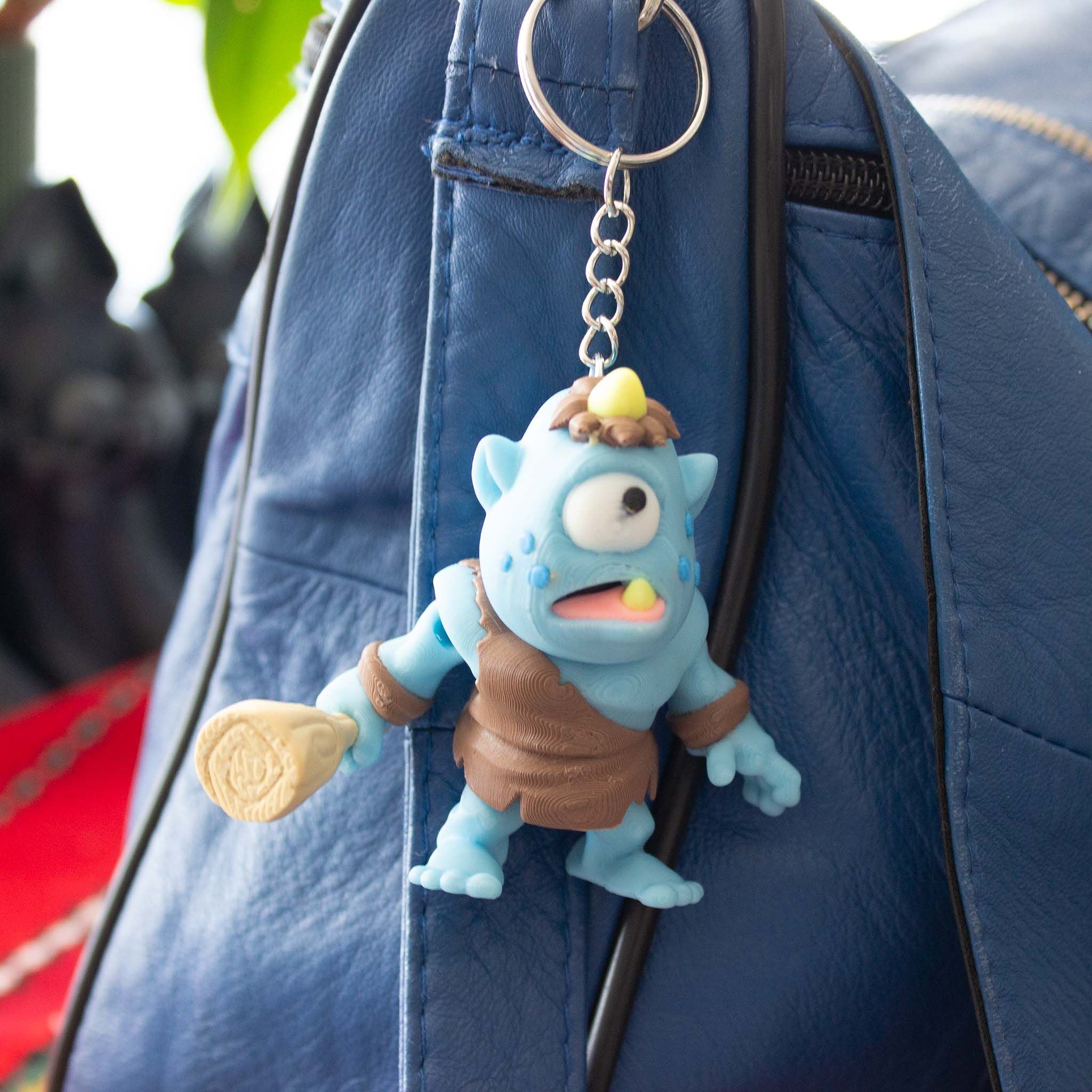 Cyclops Warrior Keychain - Eco-Friendly & Glow in the Dark