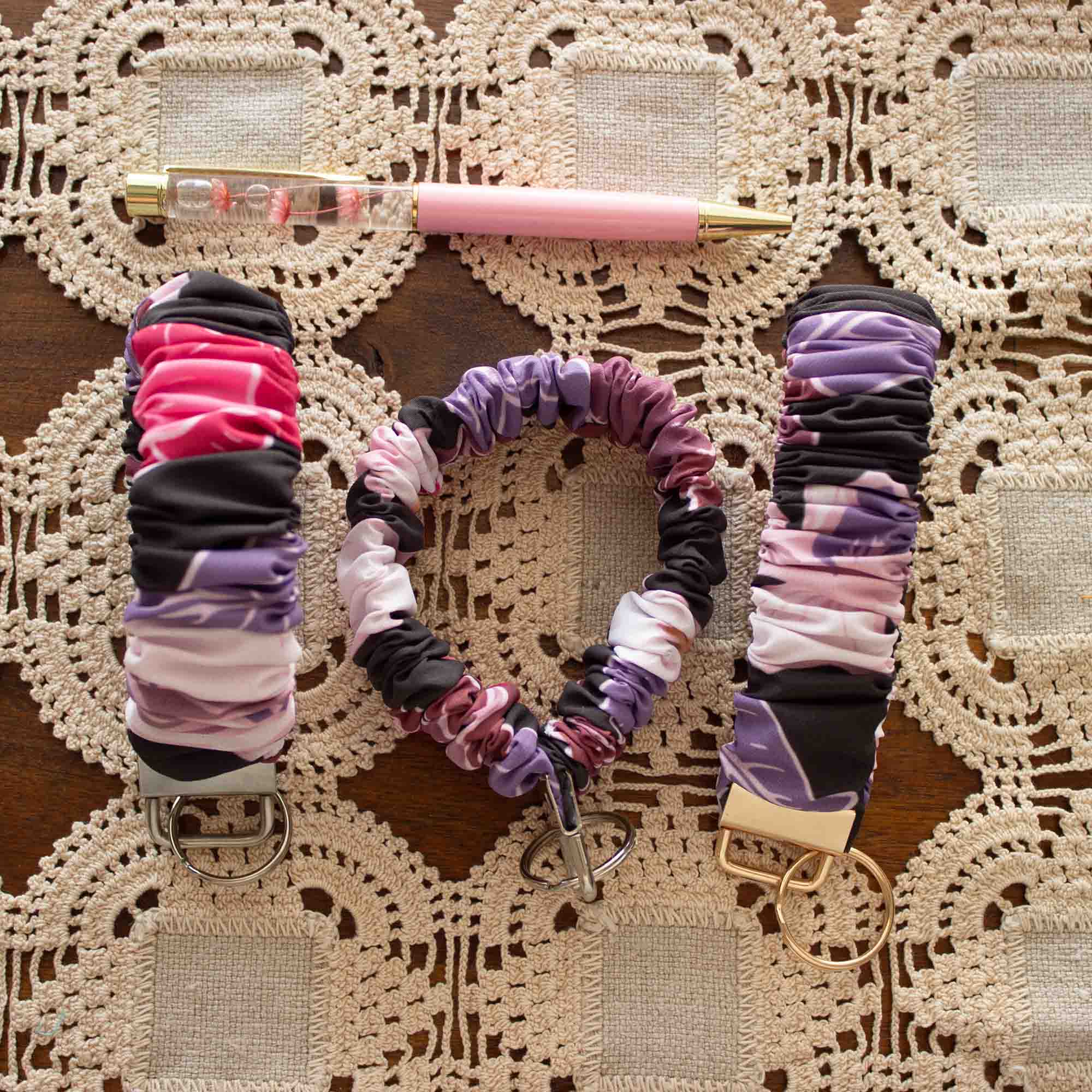 Wild Bloom Scrunchie Wristlet