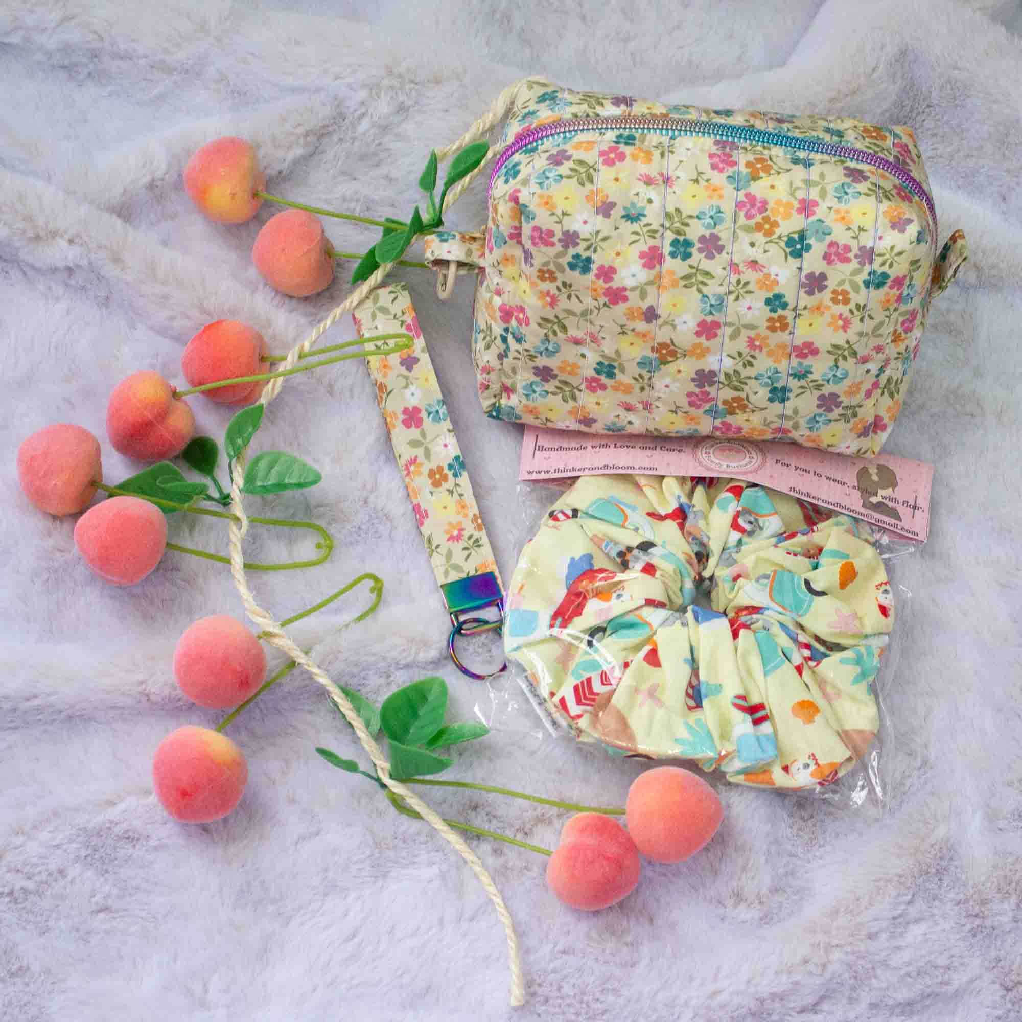 The Bloom & Go Gift Set ✨ - Box Bag Wristlet And Scrunchie